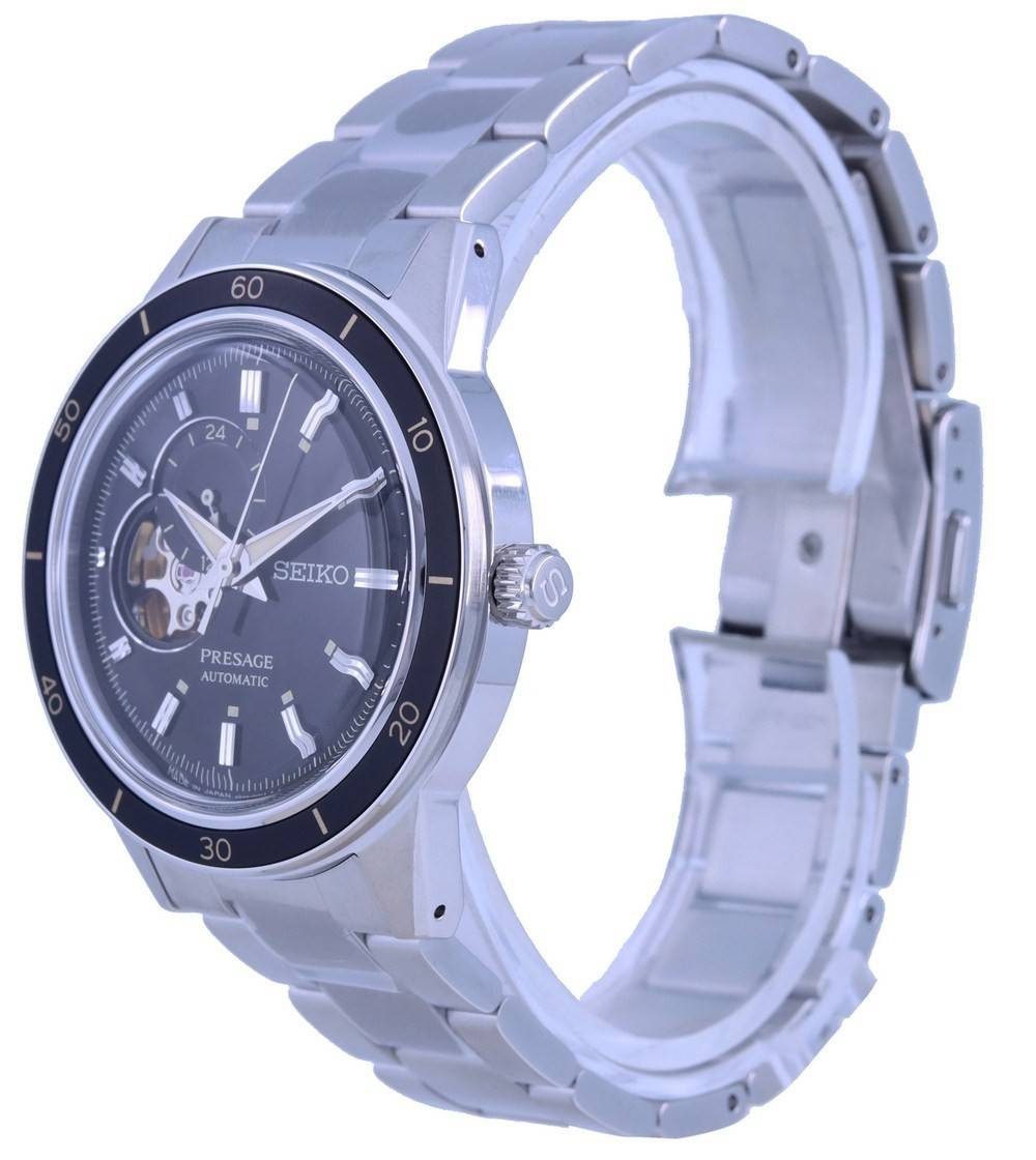 Seiko Presage Style 60's Open Heart Black Dial Automatic SSA425 SSA425J1 SSA425J Men's Watch - Prestige Stones