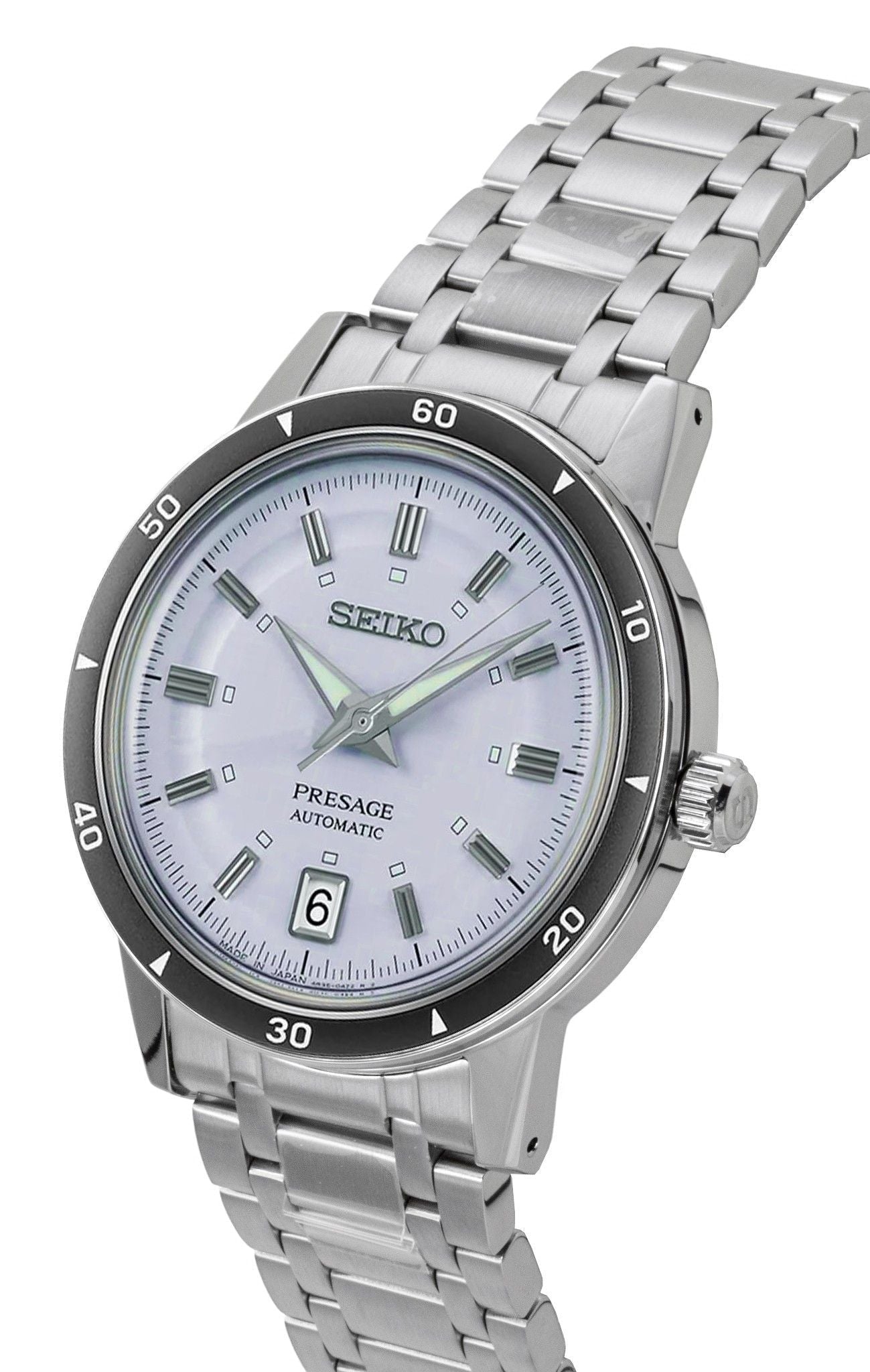 Seiko Presage Style 60's Stainless Steel Light Violet Dial Automatic SRPL73J1 Men's Watch - Prestige Stones