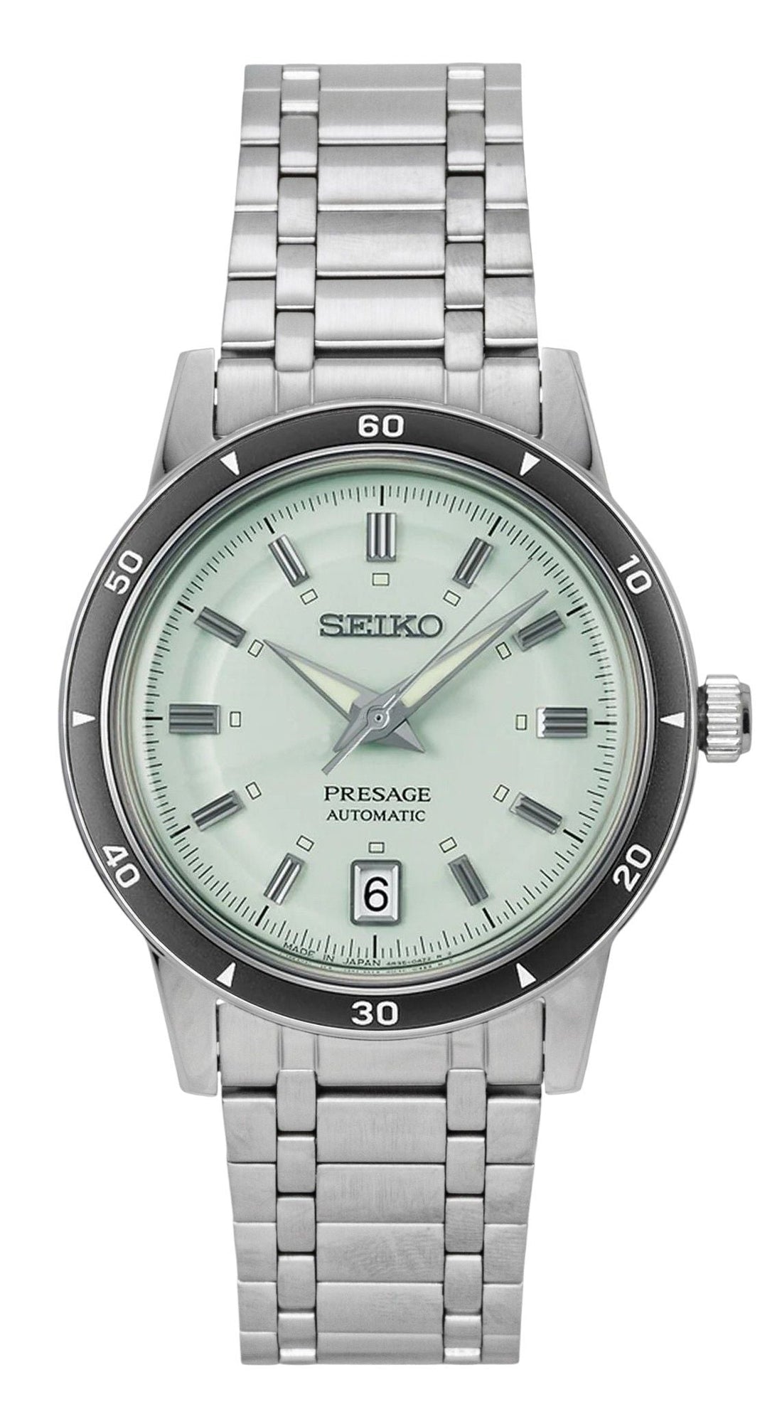 Seiko Presage Style 60's Stainless Steel Mint Green Dial Automatic SRPL71J1 Men's Watch - Prestige Stones