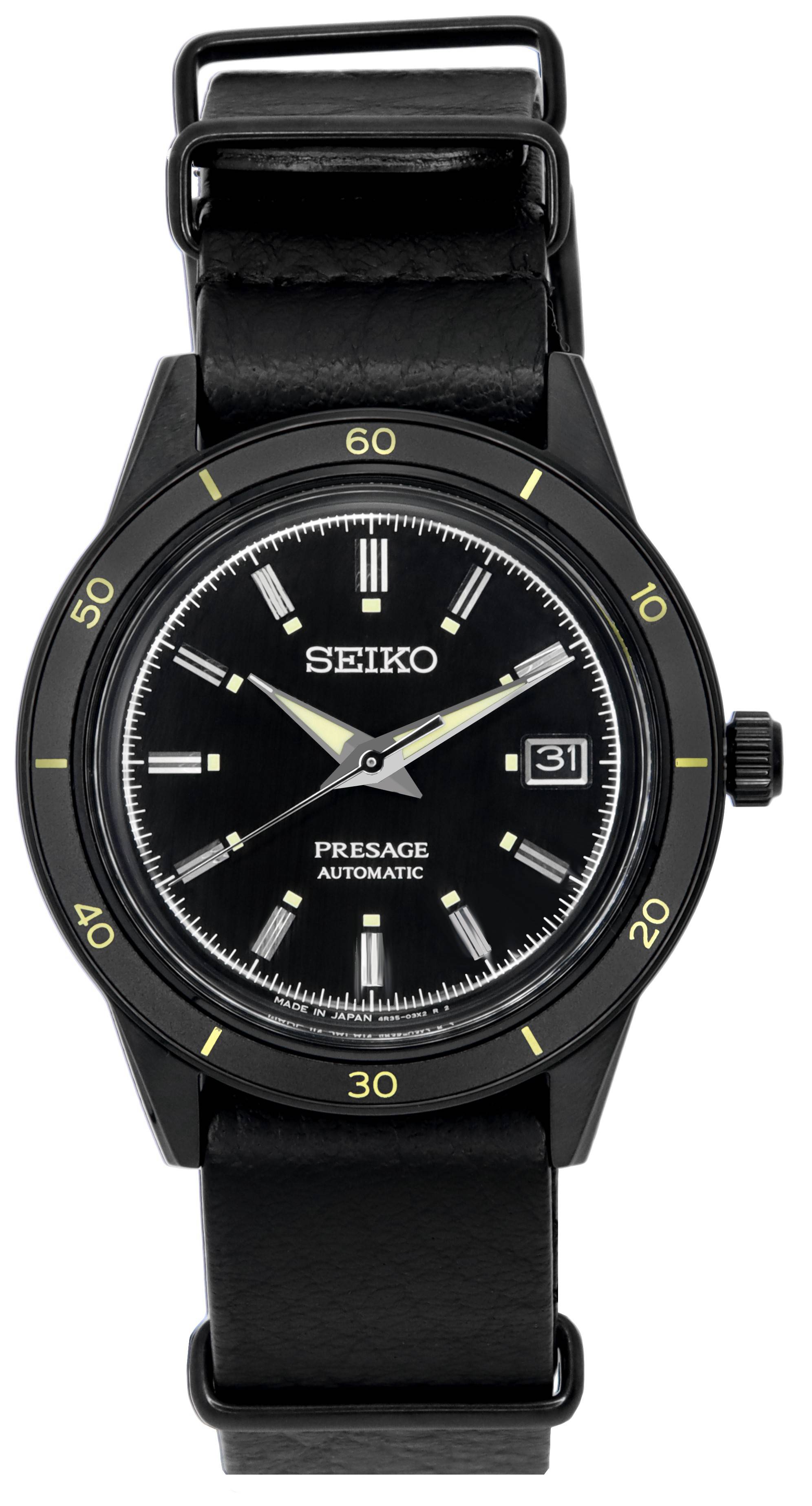 Seiko Presage Style60s Black Dial Automatic SRPH95 SRPH95J1 SRPH95J Men's Watch - Prestige Stones