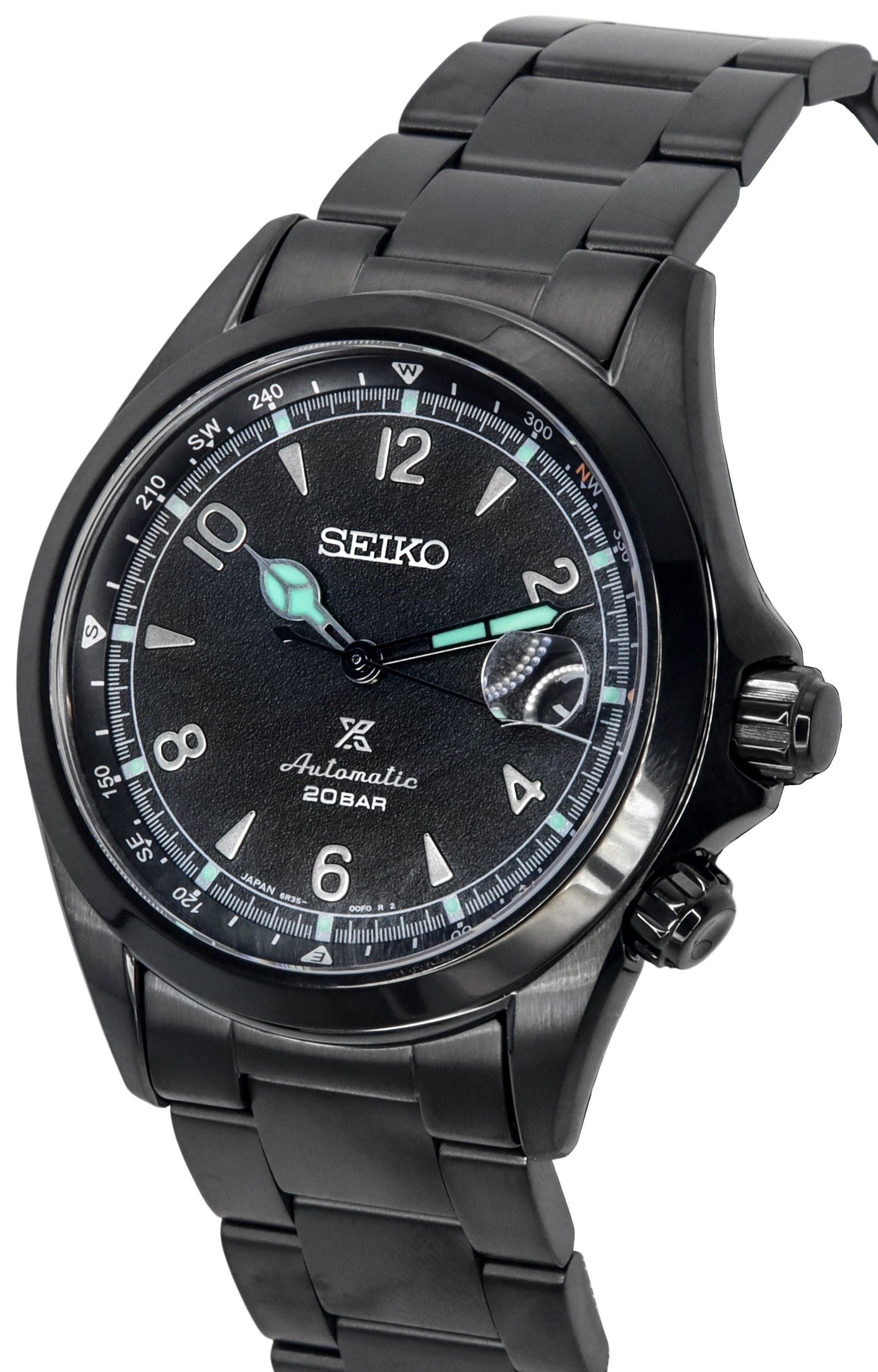 Seiko Prospex Alpinist The Black Series Limited Edition Automatic Diver's SPB337J1 200M Men's Watch - Prestige Stones