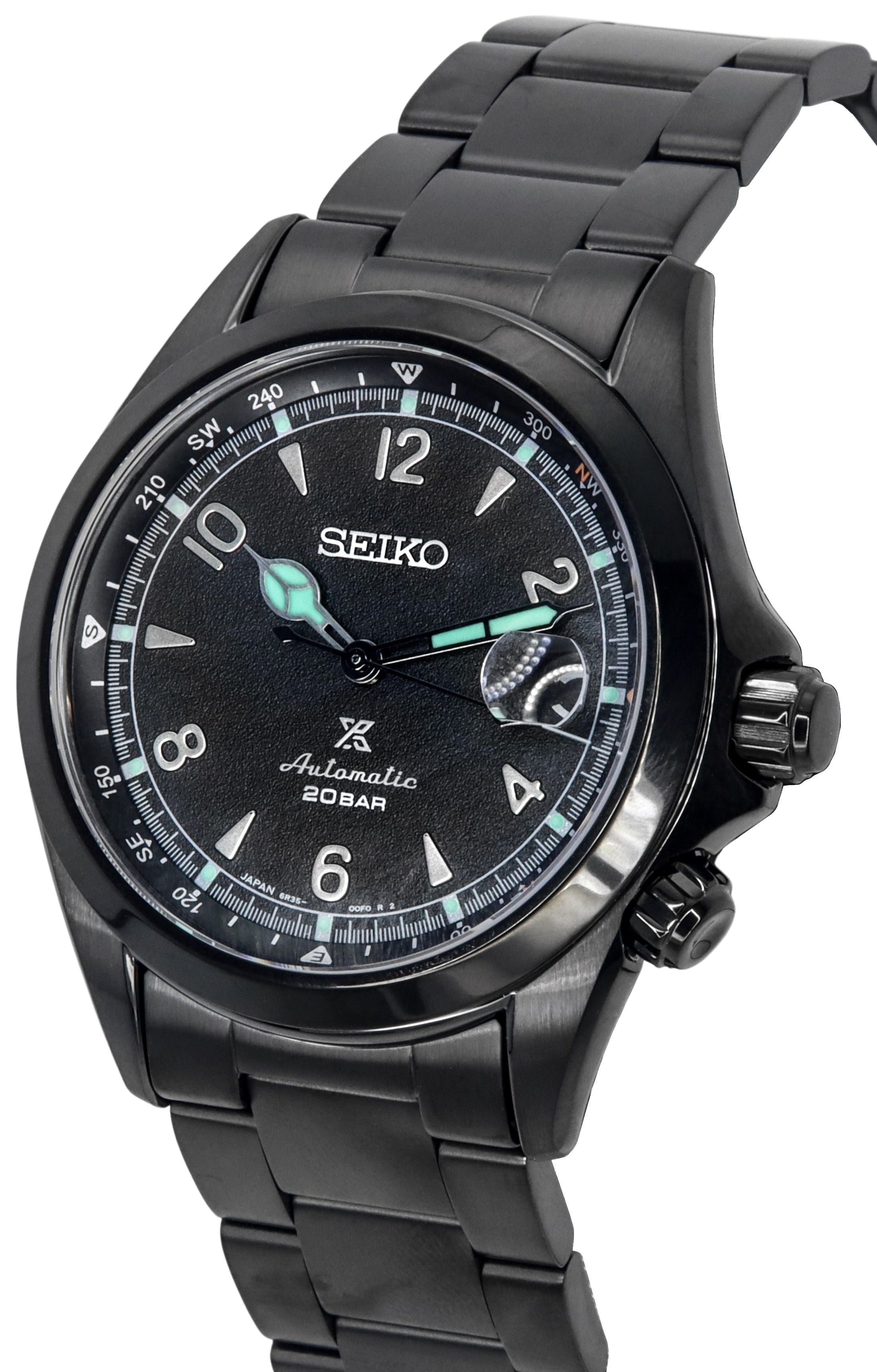 Seiko Prospex Alpinist The Black Series Limited Edition Automatic Diver's SPB337J1 200M Men's Watch - Prestige Stones