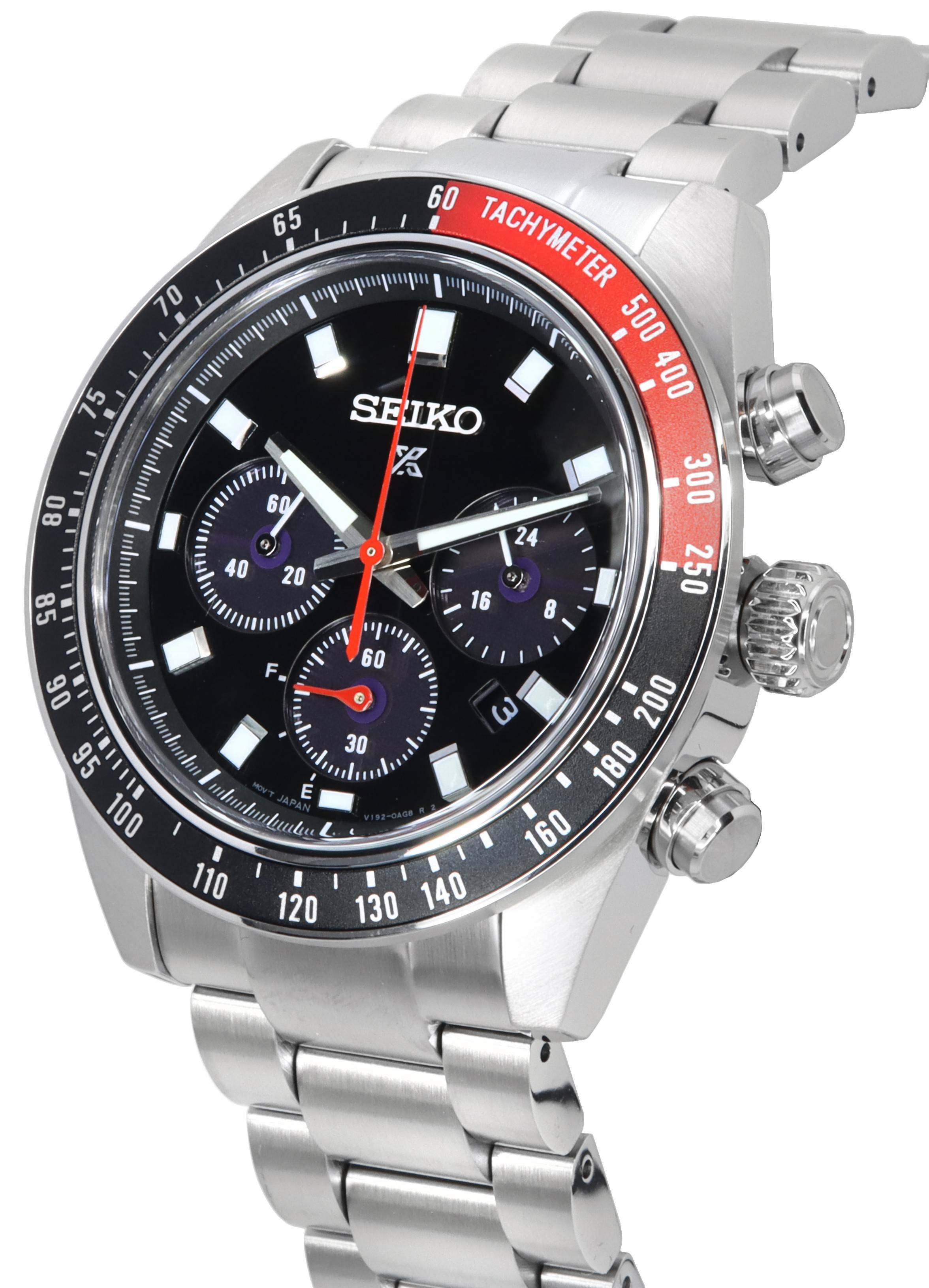 Seiko Prospex Speedtimer Go Large Solar Chronograph Black Dial SSC915 SSC915P1 SSC915P 100M Men's Watch - Prestige Stones