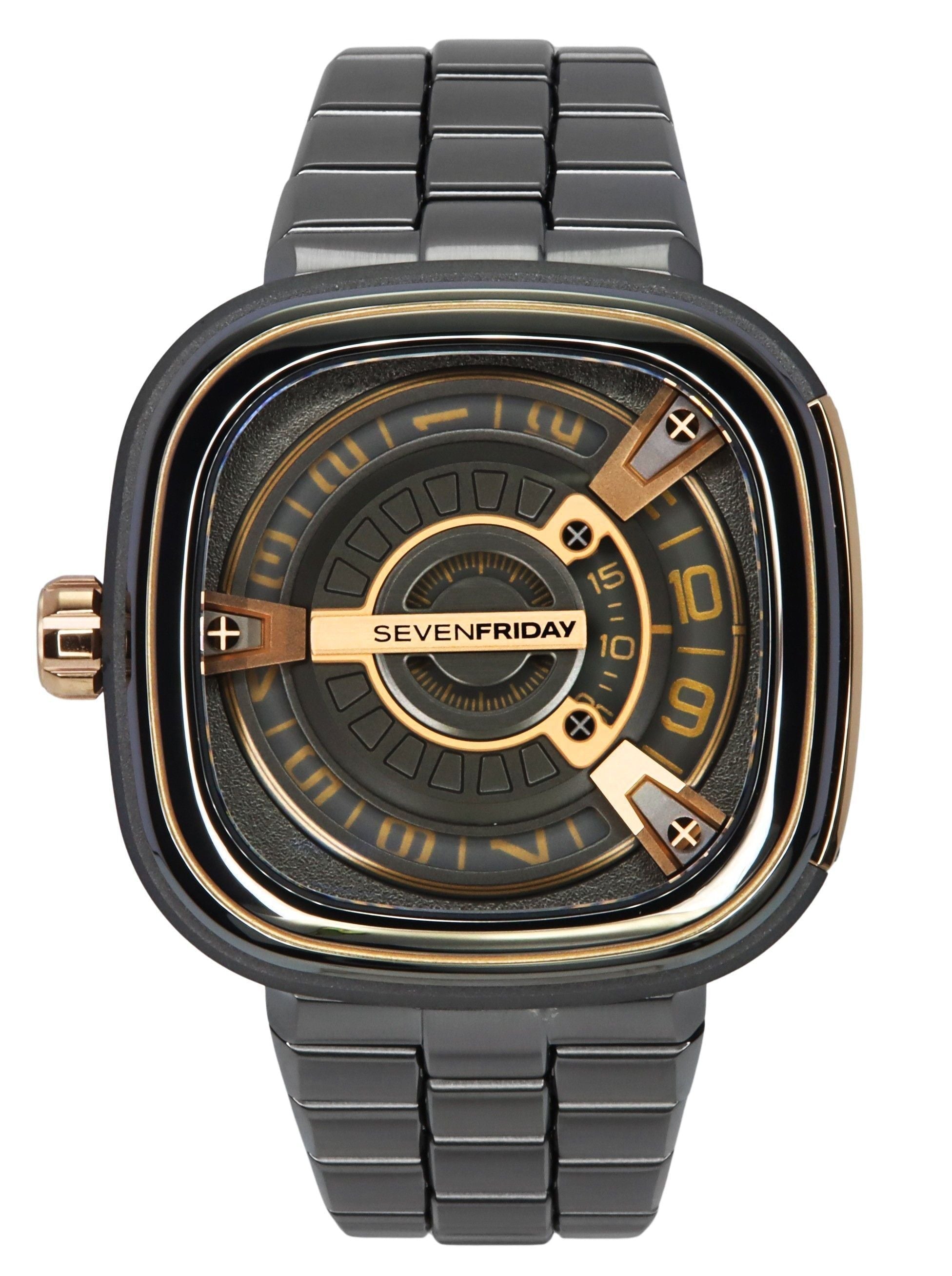 Sevenfriday M - Series Stainless Steel Black Dial Automatic M2/02M SF - M2 - 02M Men's Watch - Prestige Stones