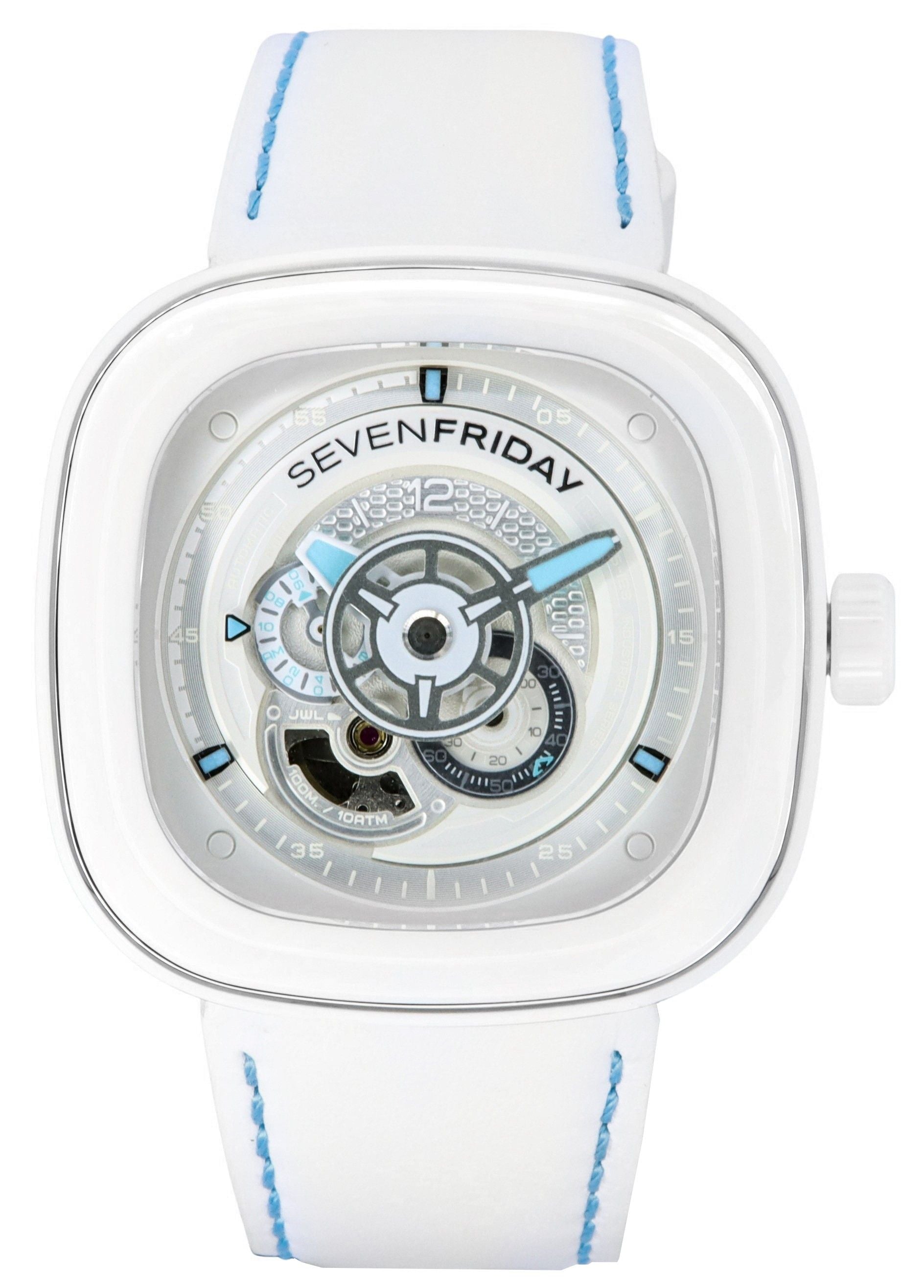 Sevenfriday P - Series Curacao Day - Night White Dial Automatic P1C/05 SF - P1C - 05 100M Men's Watch - Prestige Stones