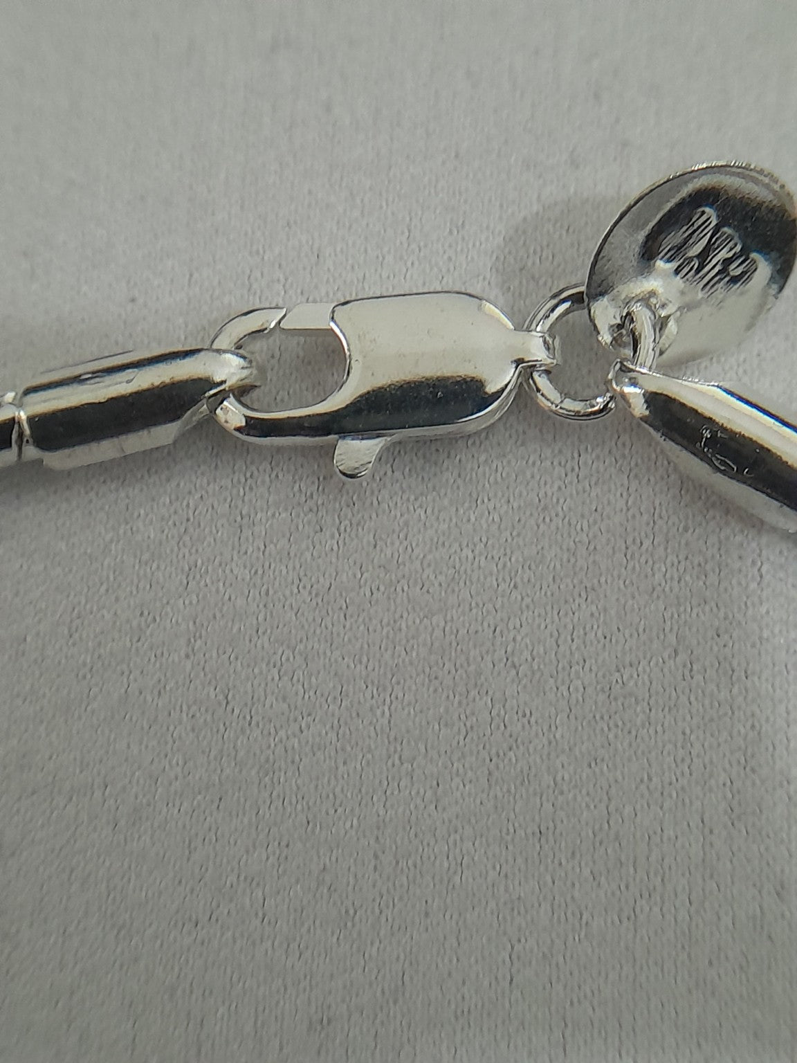 Silver - Plated Snake Chain Bracelet with Blue Crystal Flower Charm - Prestige Stones