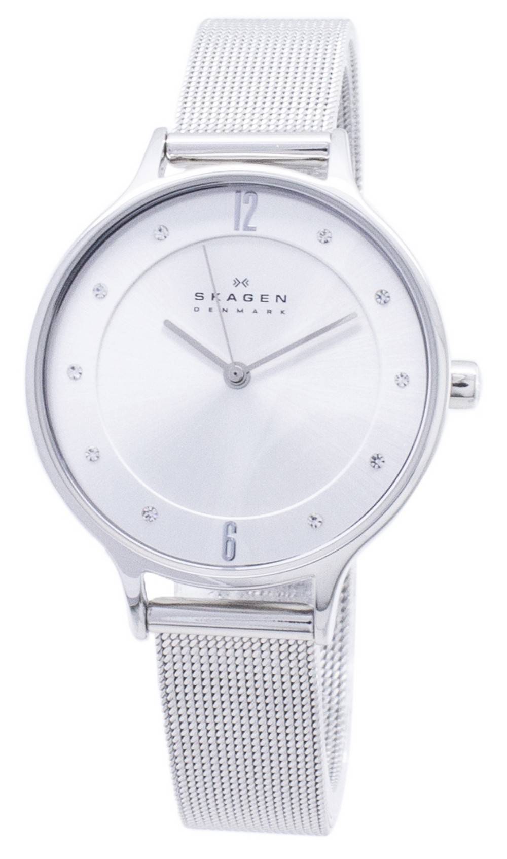 Skagen Anita Silver Dial Swarovski Crystal Mesh Bracelet SKW2149 Women's Watch - Prestige Stones