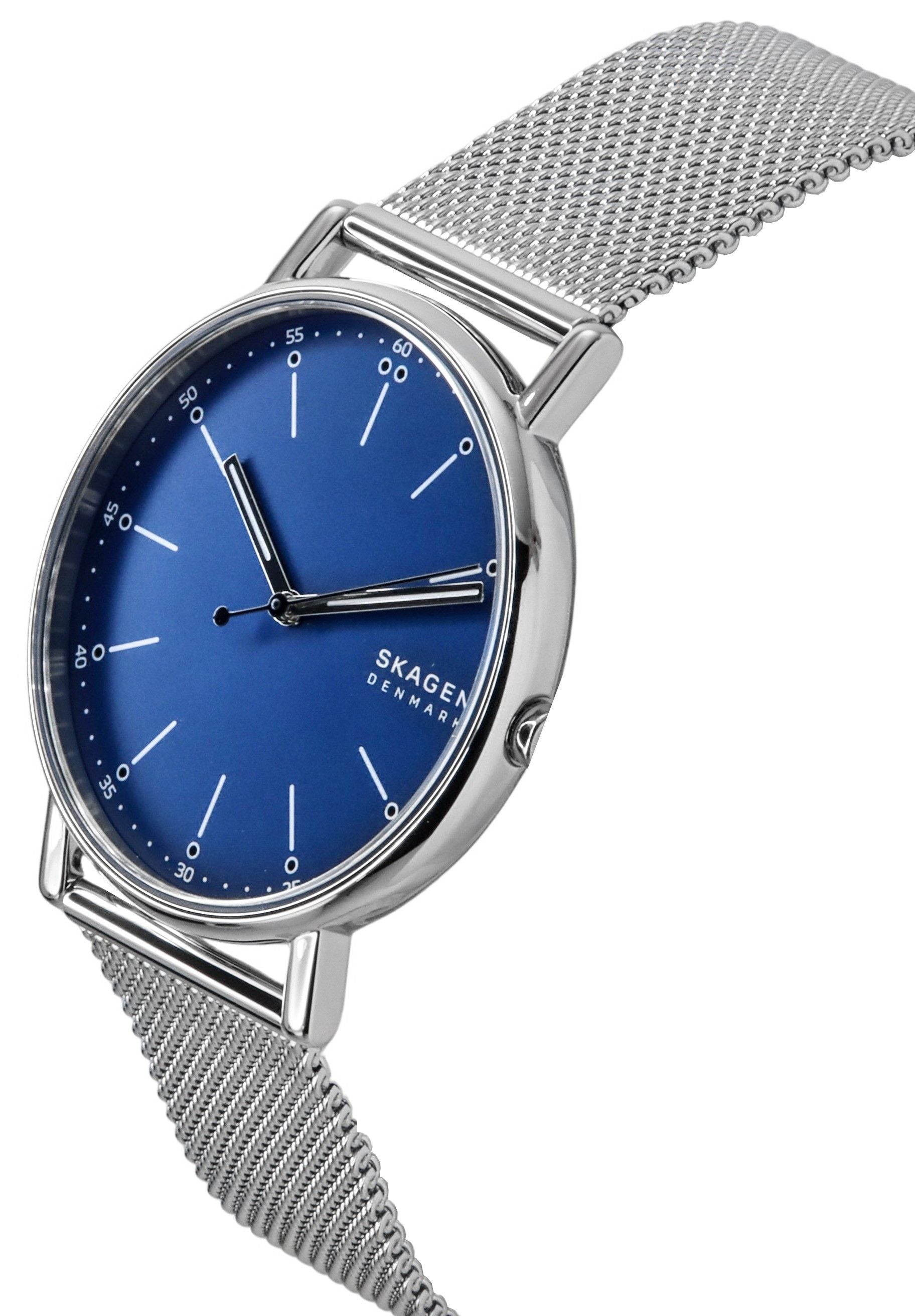 Skagen Signatur Stainless Steel Blue Dial Quartz SKW6904 Men's Watch - Prestige Stones