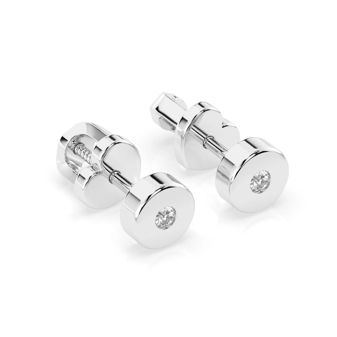 Solitaire Butterfly Earring (Round), 0.04 ct — 102-10050 - Prestige Stones