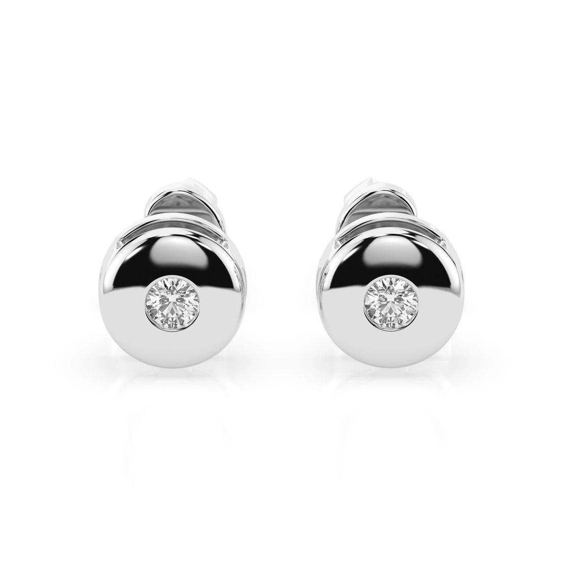 Solitaire Butterfly Earring (Round), 0.08 ct — 102-10048 - Prestige Stones