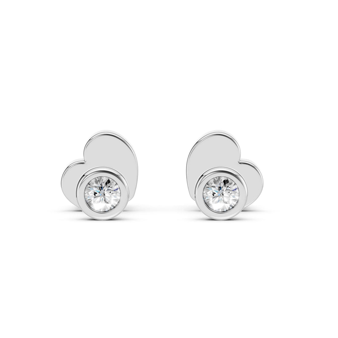 Solitaire Butterfly Earring (Round), 0.09 ct — 102-10010(2.3) - Prestige Stones