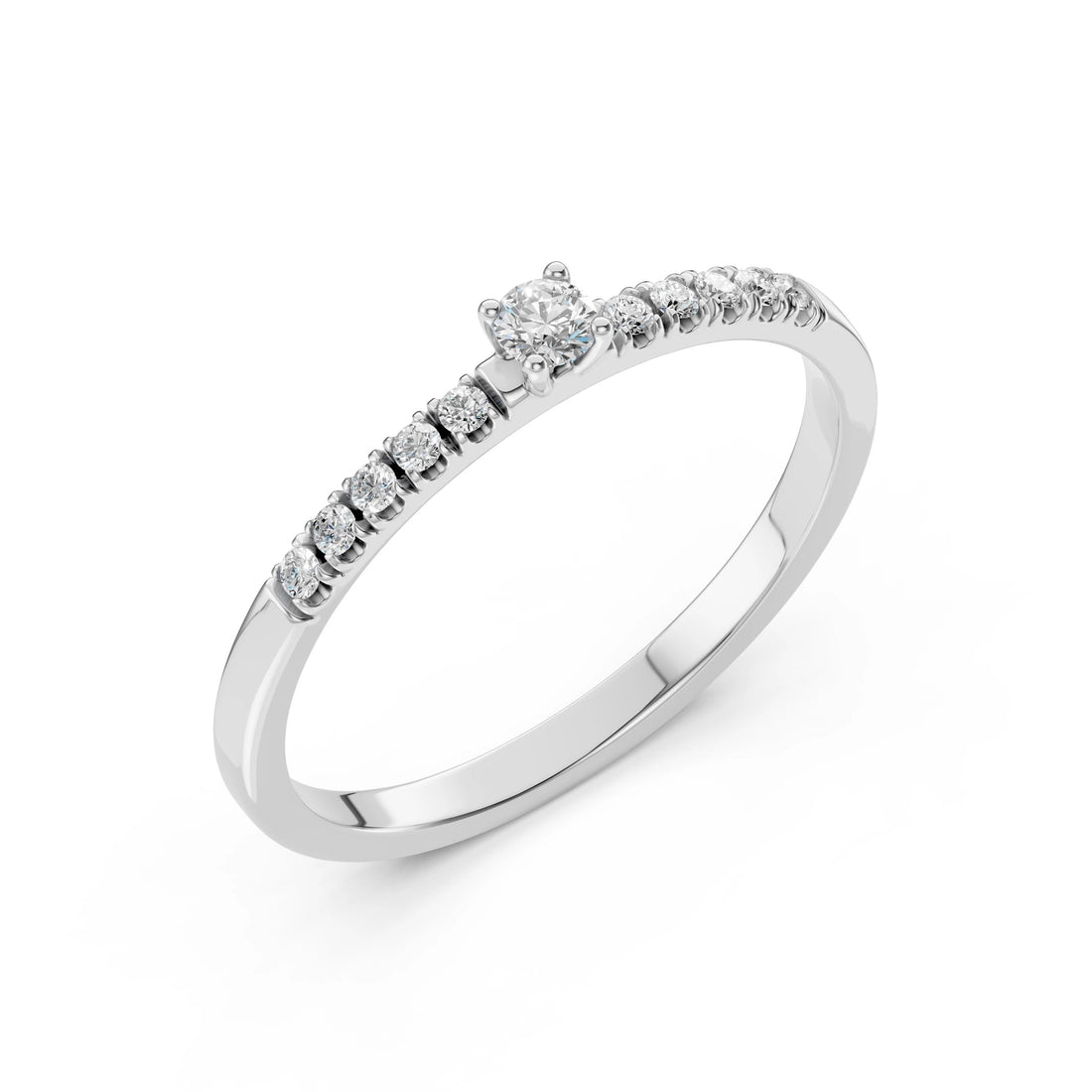 Solitaire Eternity Ring (Round), 0.07 ct — 101-10126/2(2.6) - Prestige Stones