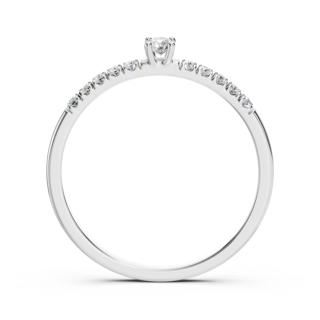 Solitaire Eternity Ring (Round), 0.07 ct — 101-10126/2(2.6) - Prestige Stones