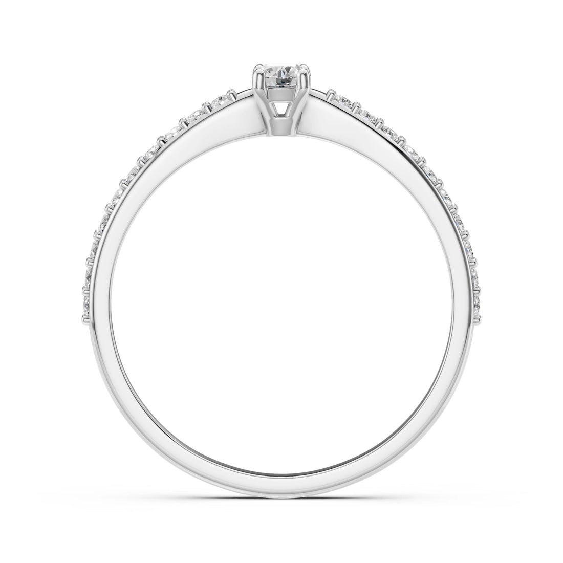 Solitaire Eternity Ring (Round), 0.1 ct — 101-10116/2(3.0) - Prestige Stones