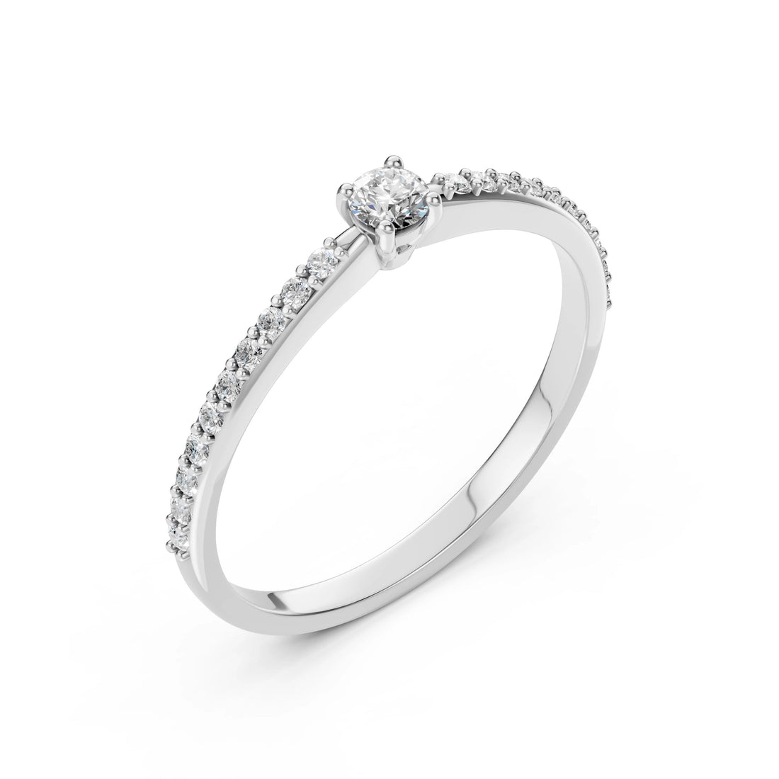 Solitaire Eternity Ring (Round), 0.1 ct — 101-10116/2(3.0) - Prestige Stones