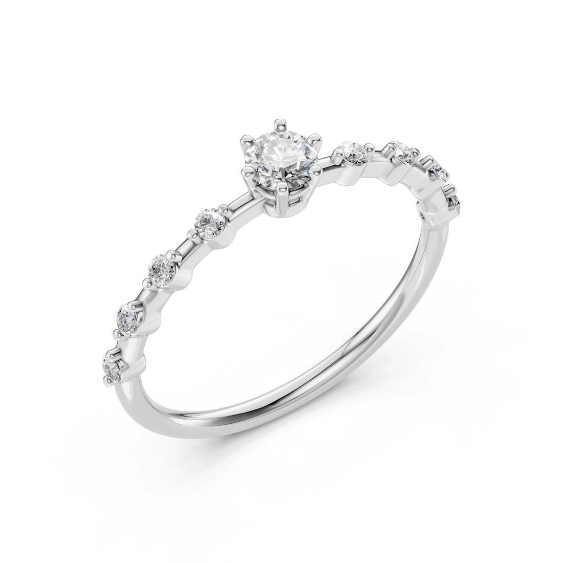 Solitaire Eternity Ring (Round), 0.2 ct — 101-10144(3.7) - Prestige Stones