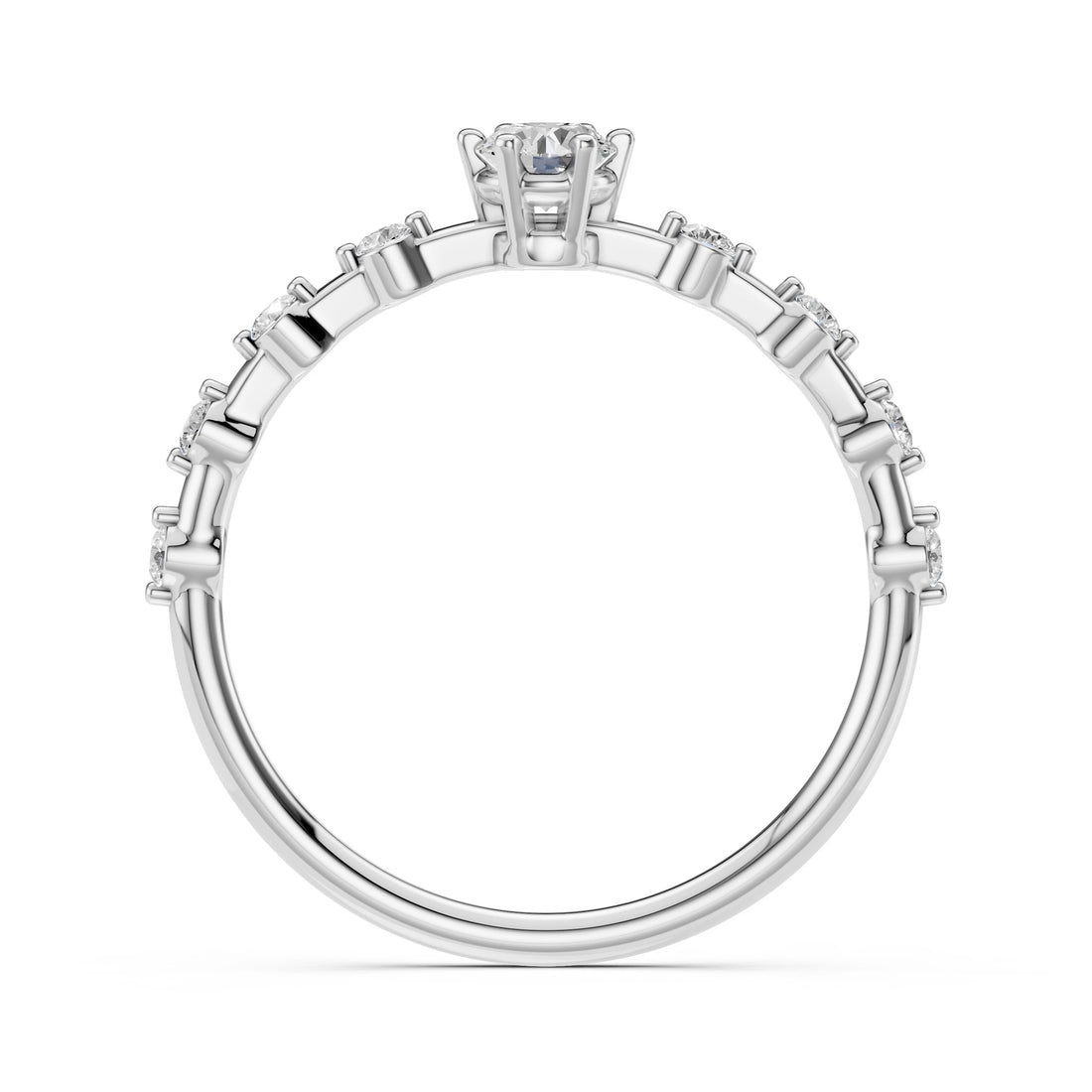 Solitaire Eternity Ring (Round), 0.2 ct — 101-10144(3.7) - Prestige Stones