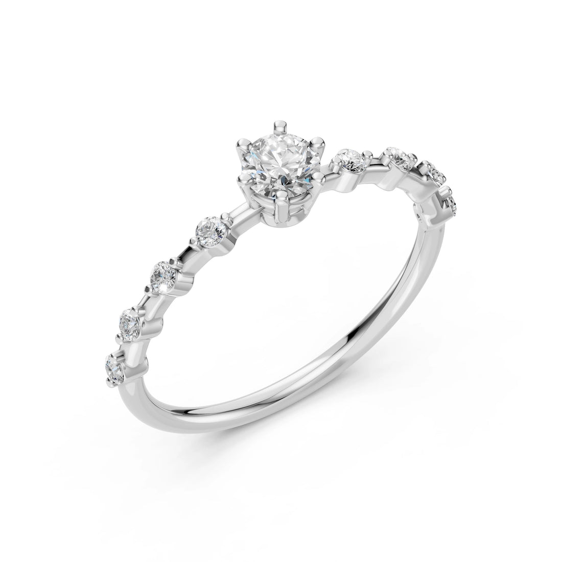 Solitaire Eternity Ring (Round), 0.3 ct — 101-10144(4.2) - Prestige Stones