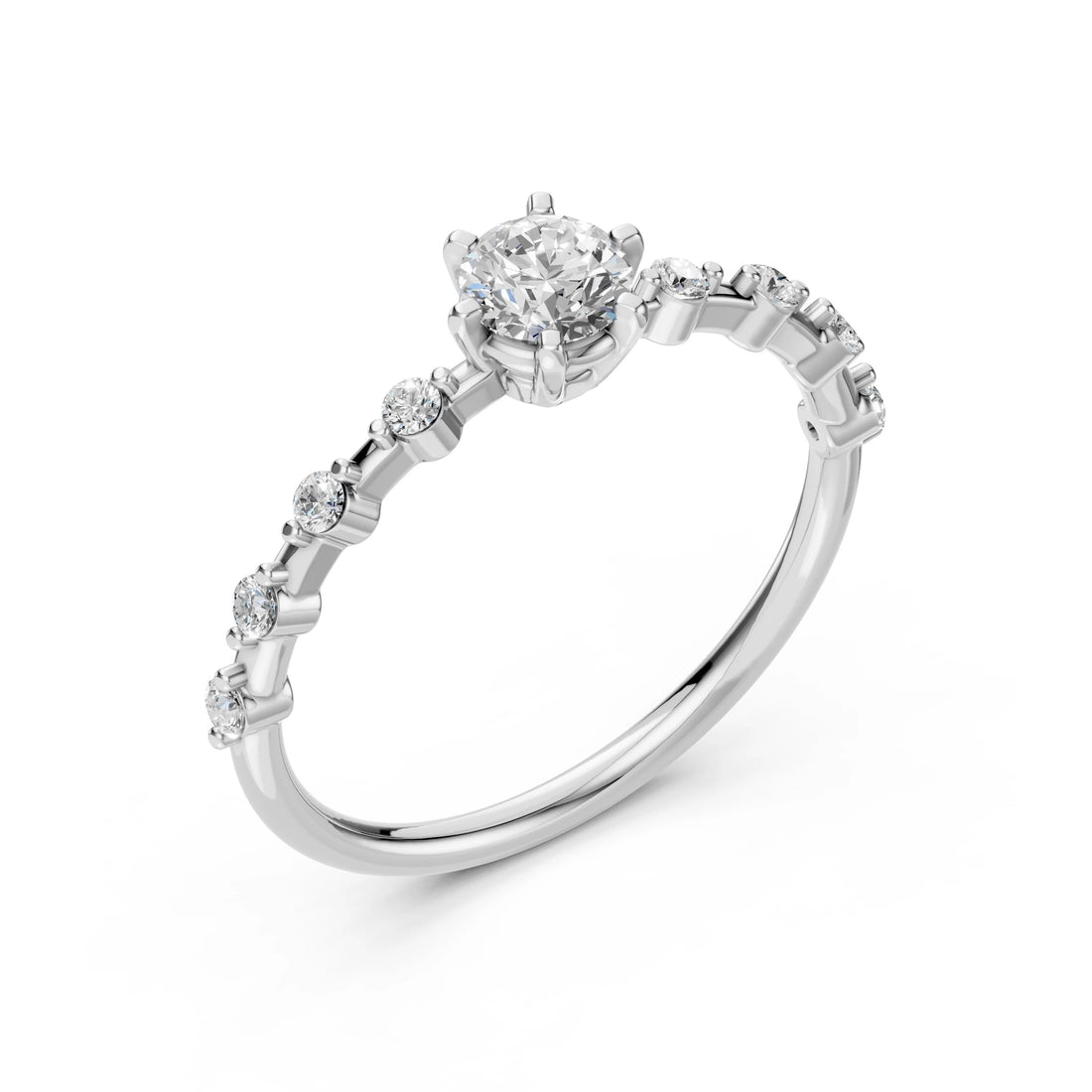 Solitaire Eternity Ring (Round), 0.4 ct — 101-10144(4.7) - Prestige Stones