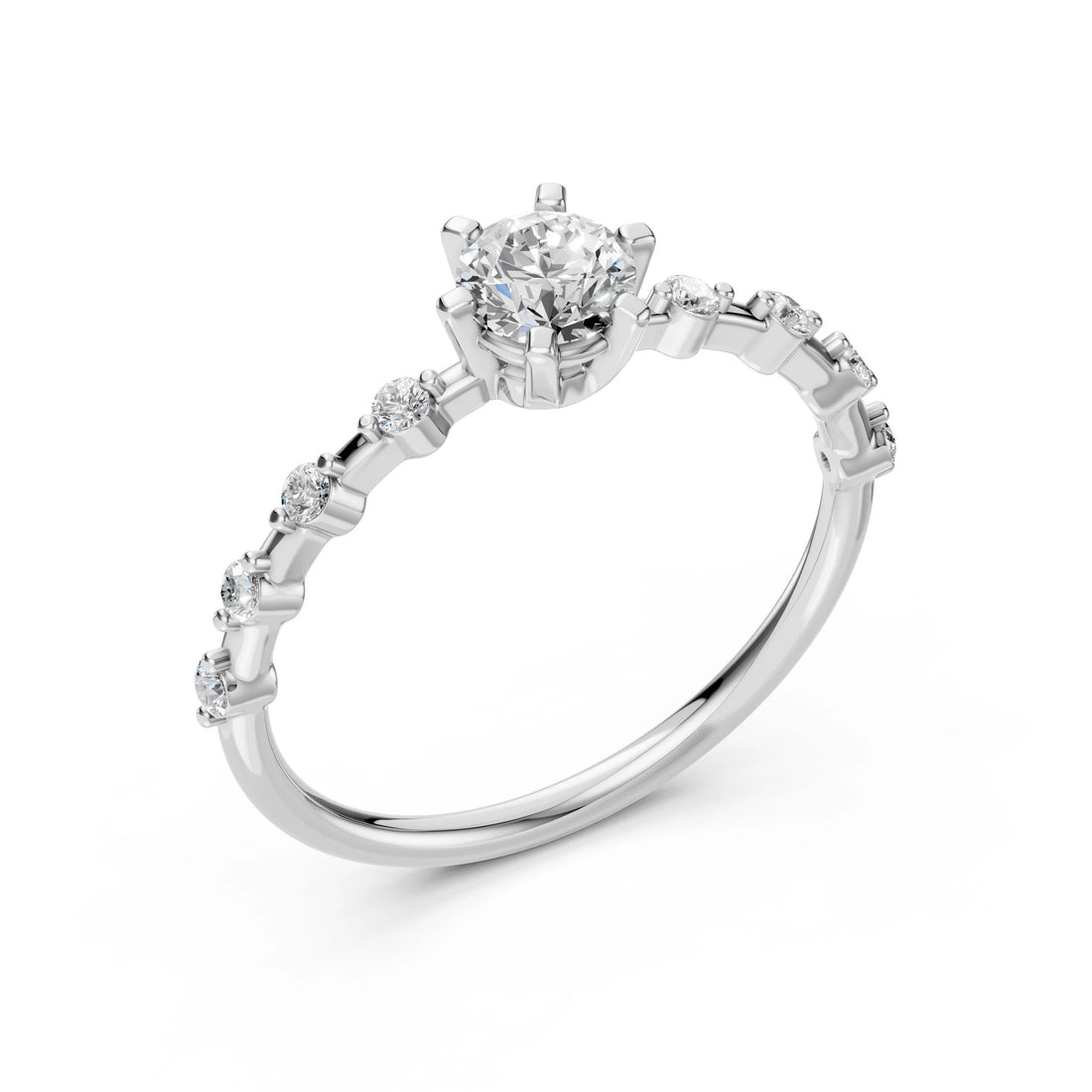 Solitaire Eternity Ring (Round), 0.5 ct — 101-10144(5.1) - Prestige Stones