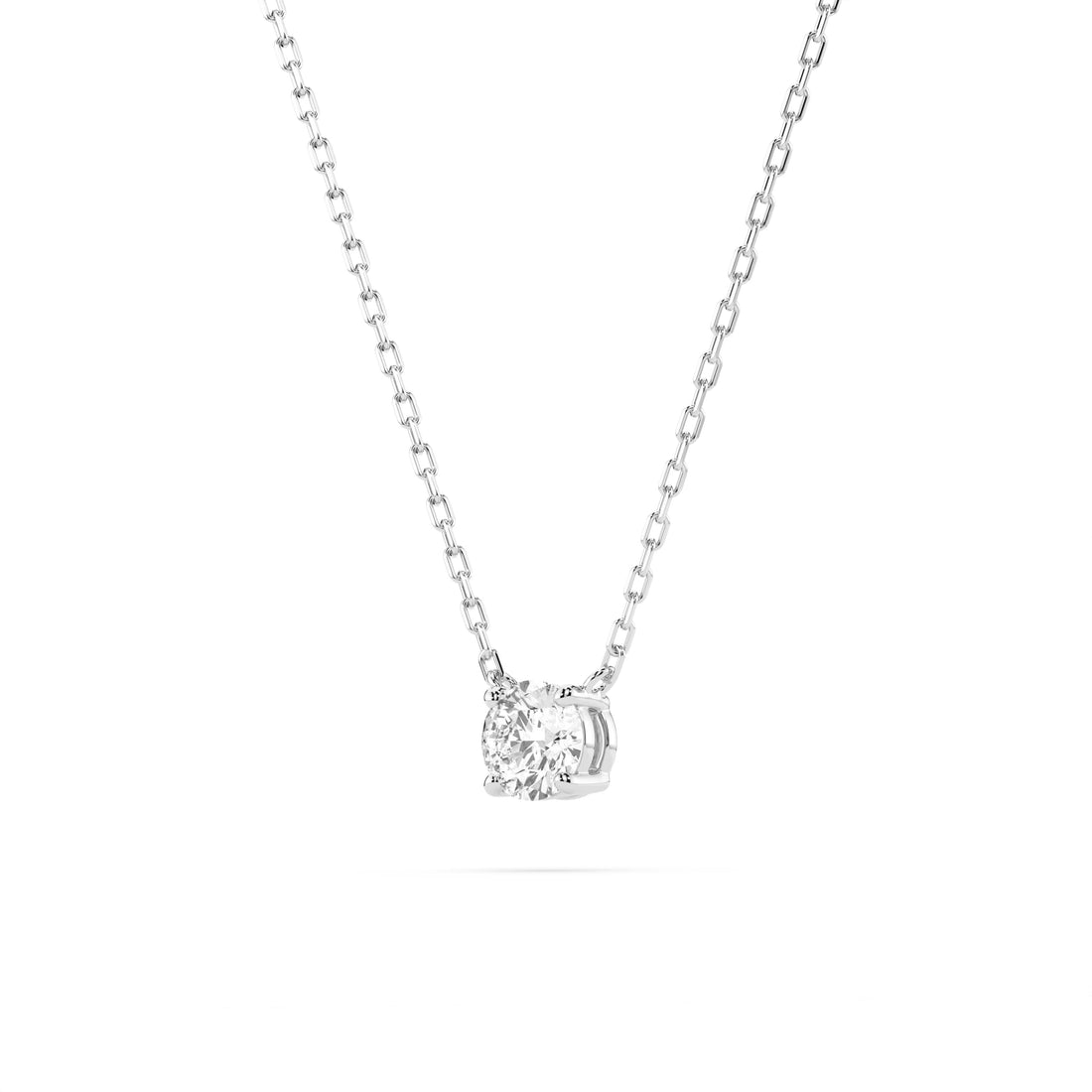 Solitaire Necklace (Round), 0.15 ct — 104-10040(3.4) - Prestige Stones