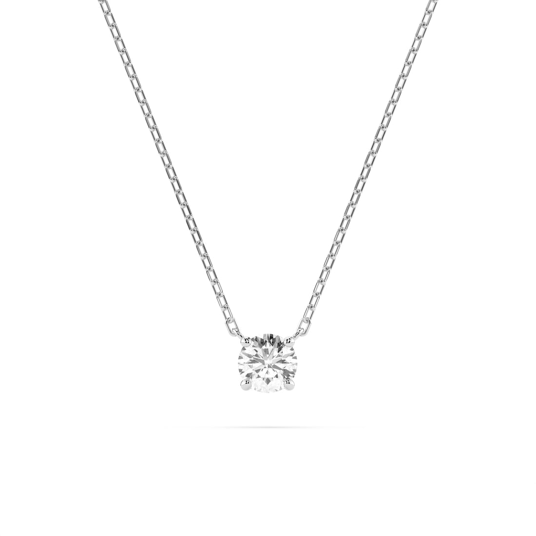 Solitaire Necklace (Round), 0.15 ct — 104-10040(3.4) - Prestige Stones