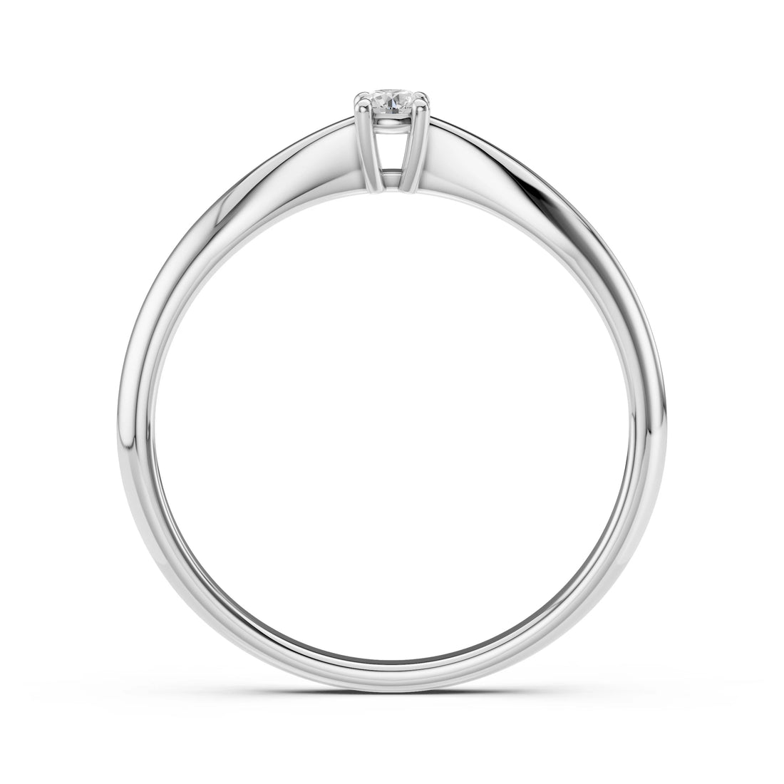Solitaire Ring (Round), 0.06 ct — 101-10021(2.5) - Prestige Stones