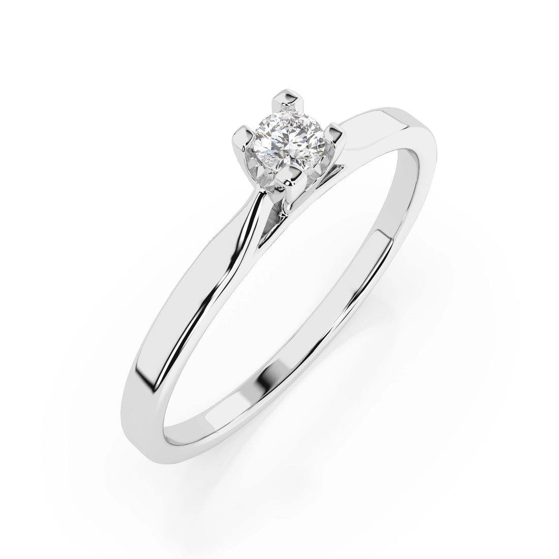 Solitaire Ring (Round), 0.06 ct — 101-10034(2.5) - Prestige Stones