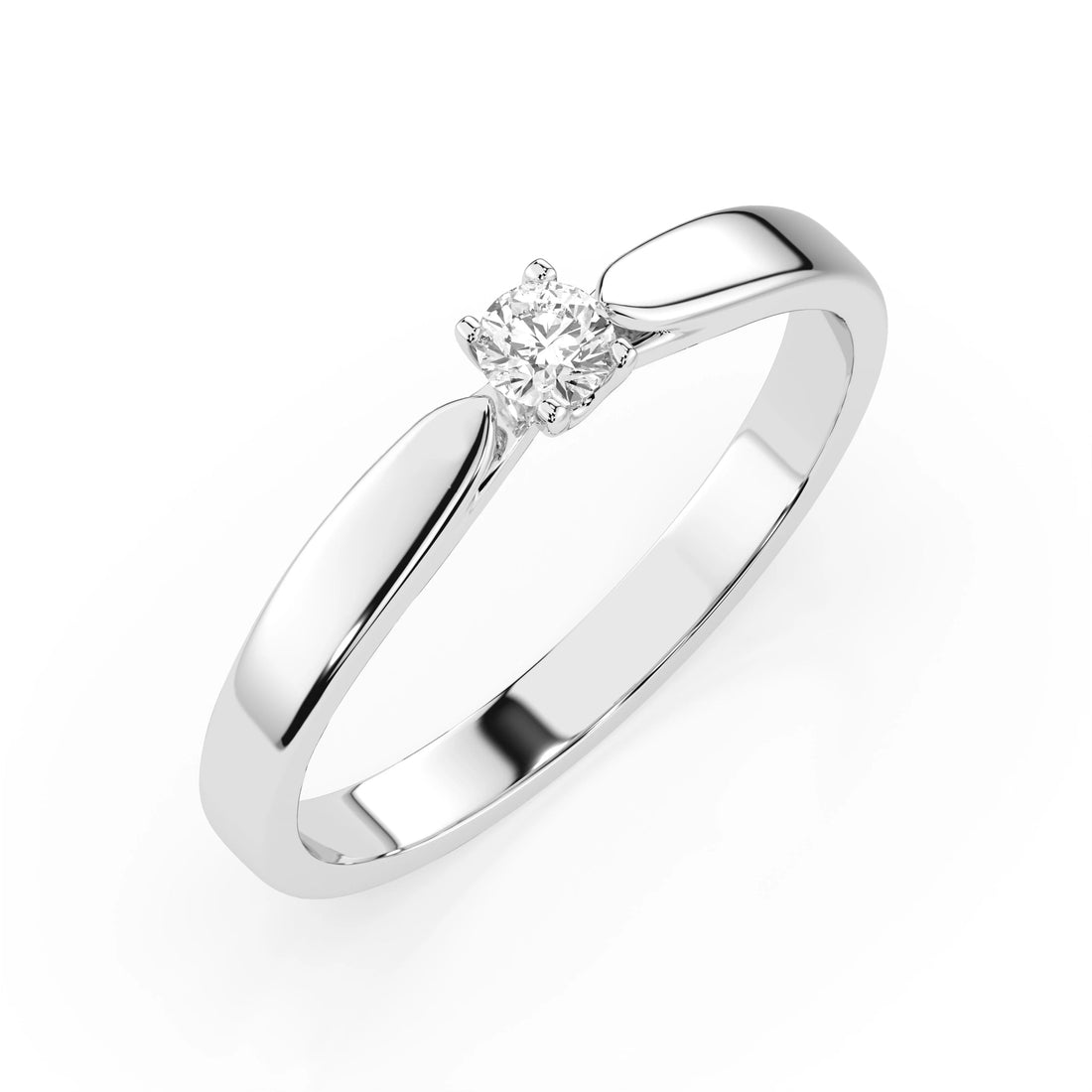 Solitaire Ring (Round), 0.08 ct — 101-10046(2.7) - Prestige Stones