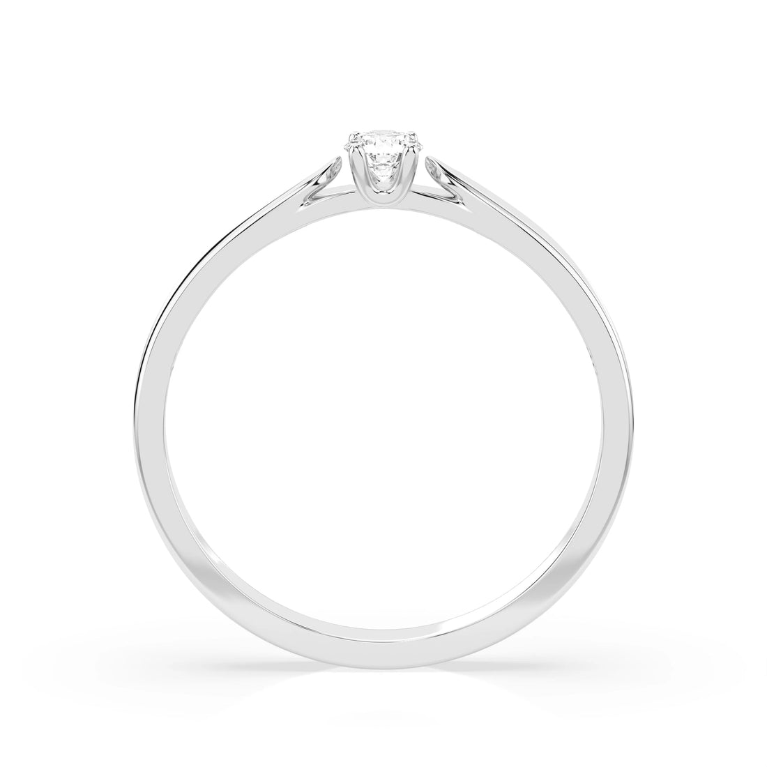 Solitaire Ring (Round), 0.08 ct — 101-10046(2.7) - Prestige Stones