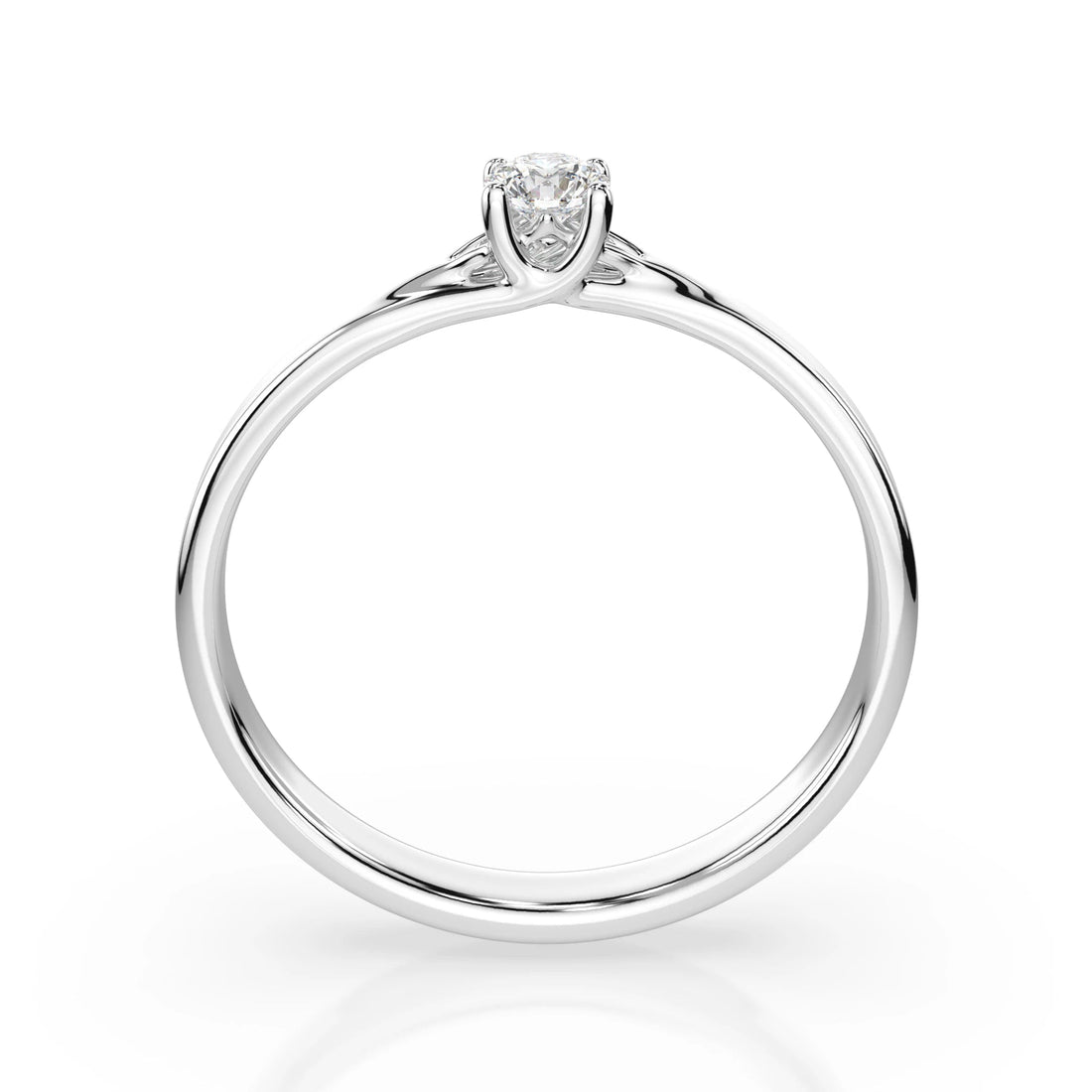 Solitaire Ring (Round), 0.1 ct — 101-10014(3.0) - Prestige Stones