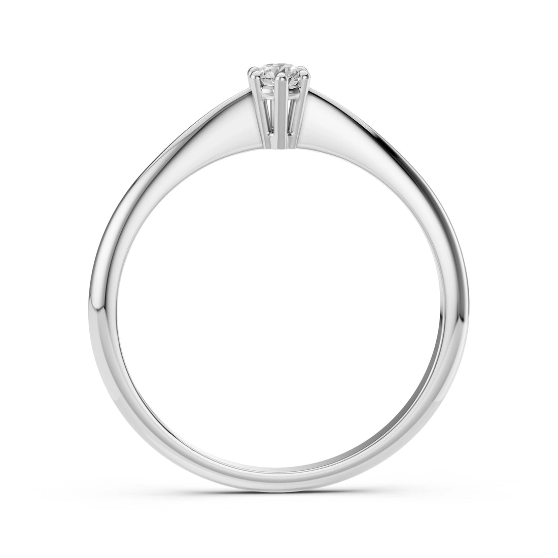 Solitaire Ring (Round), 0.1 ct — 101-10027(3.0) - Prestige Stones