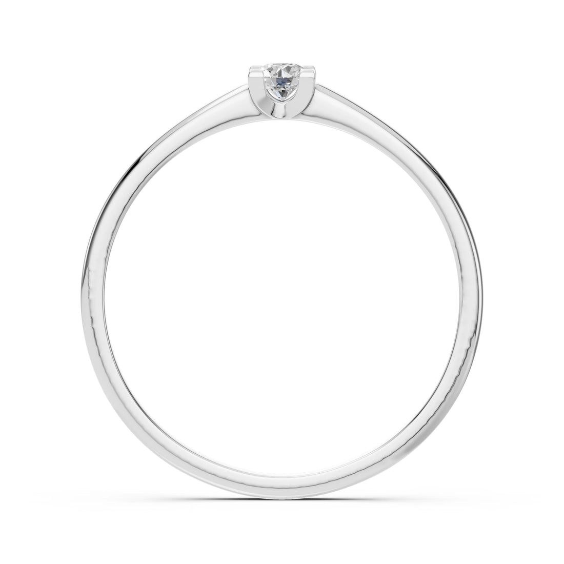 Solitaire Ring (Round), 0.1 ct — 101-10117(3.0) - Prestige Stones