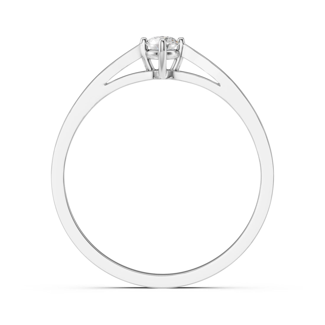 Solitaire Ring (Round), 0.1 ct — 101-10125(3.0) - Prestige Stones
