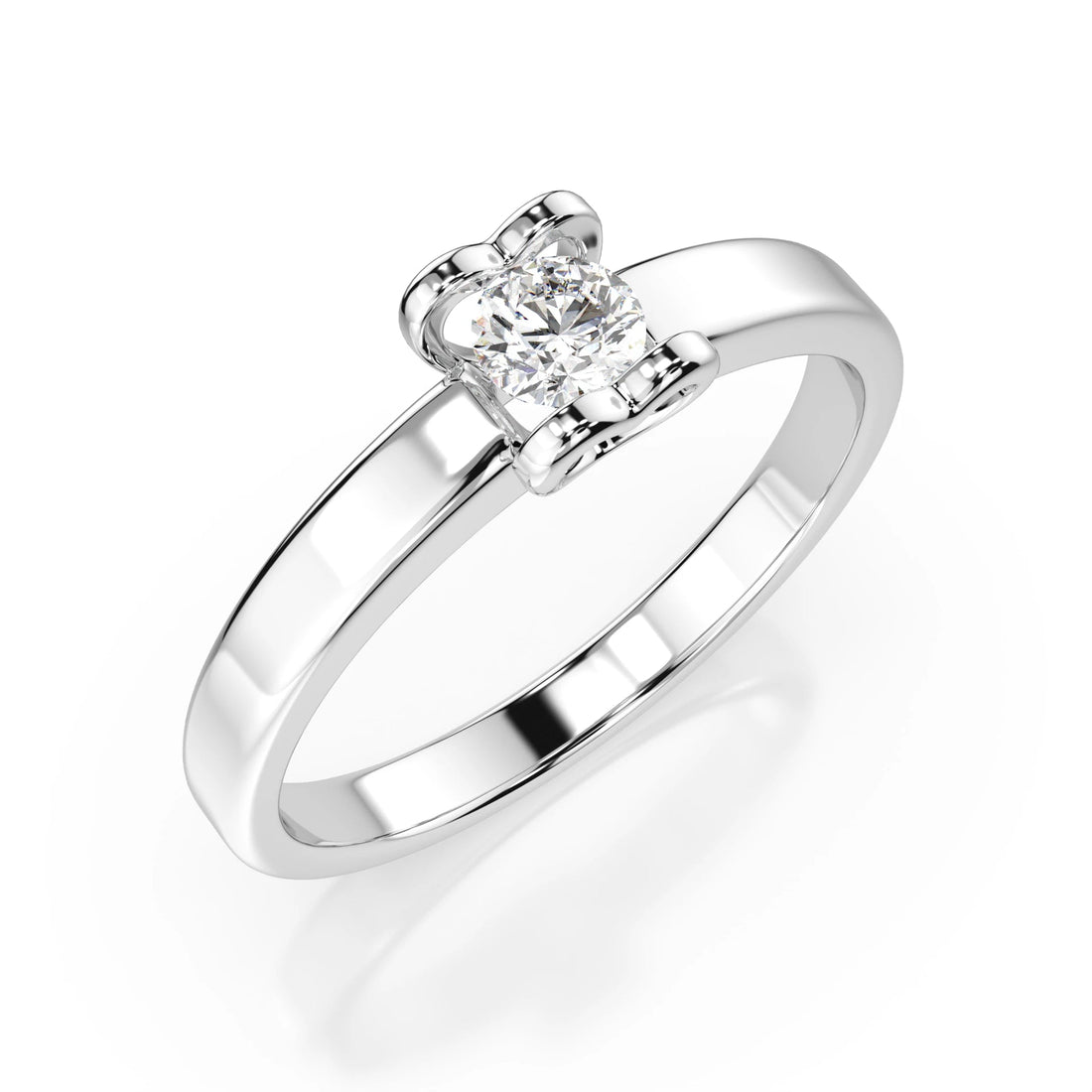 Solitaire Ring (Round), 0.15 ct — 101-10013(3.4) - Prestige Stones