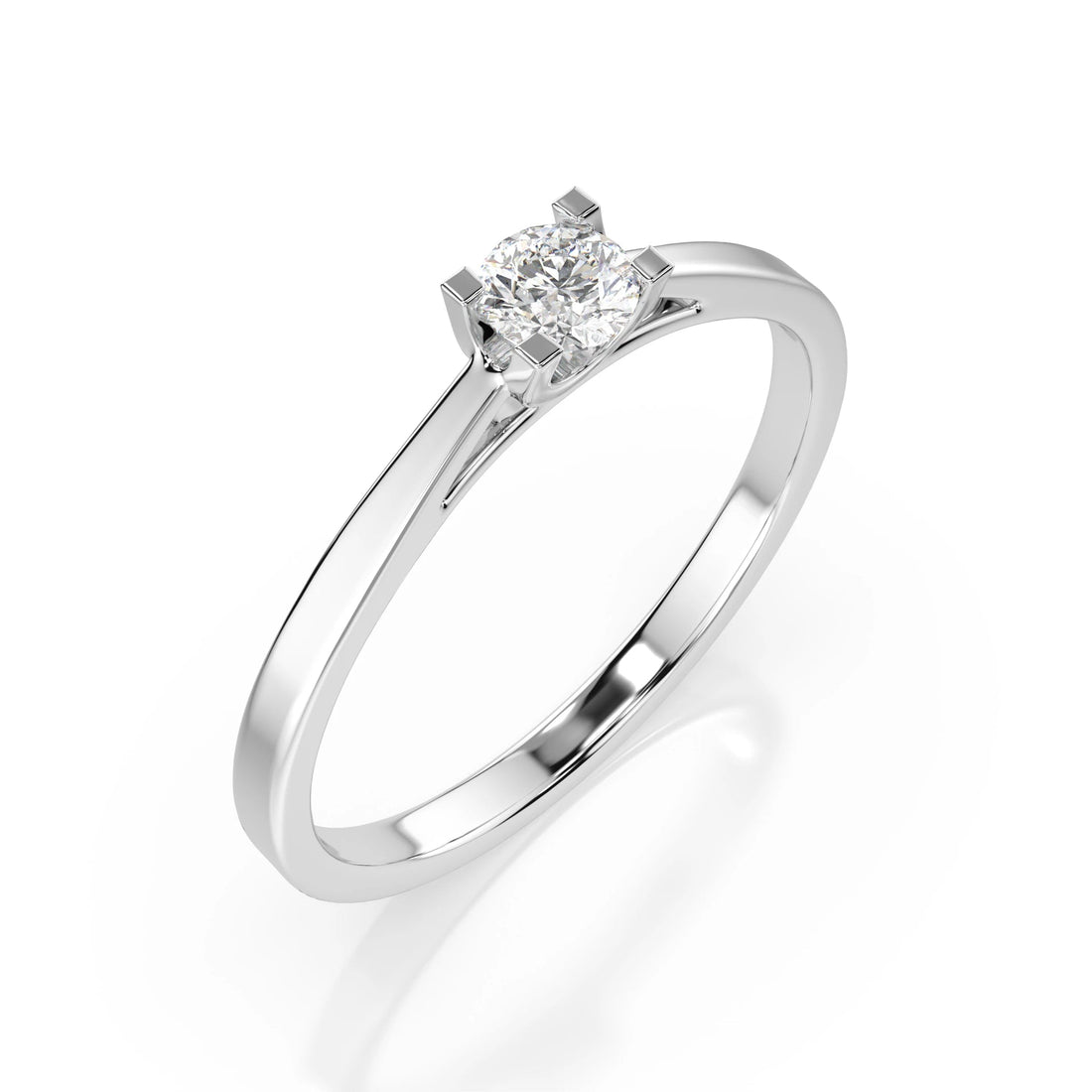 Solitaire Ring (Round), 0.15 ct — 101-10020(3.4) - Prestige Stones