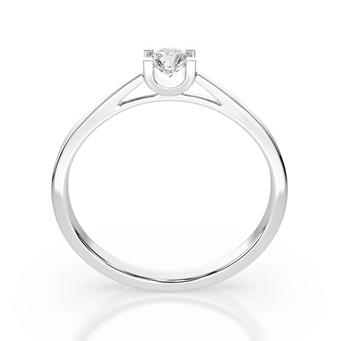 Solitaire Ring (Round), 0.15 ct — 101-10020(3.4) - Prestige Stones