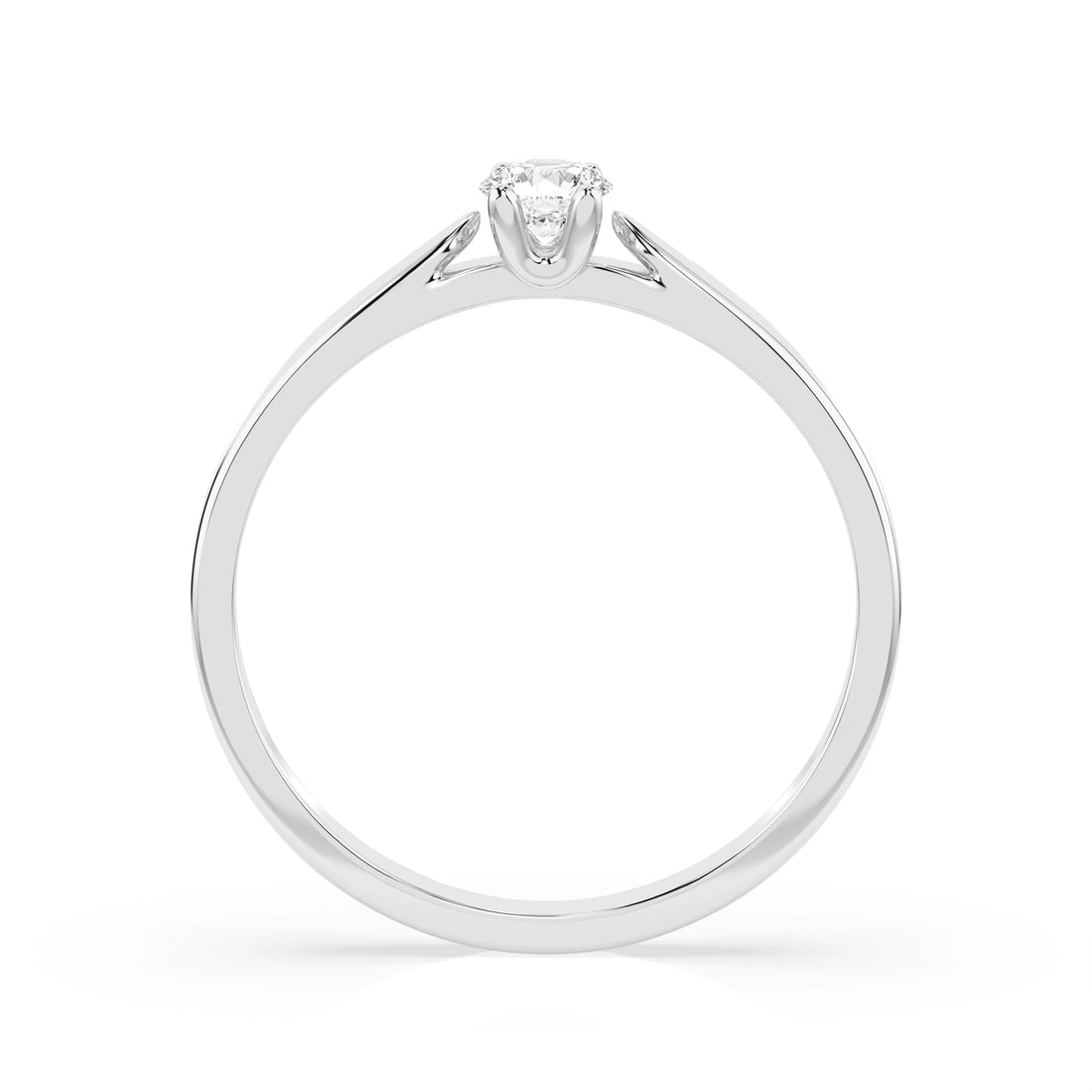 Solitaire Ring (Round), 0.15 ct — 101-10046(3.4) - Prestige Stones