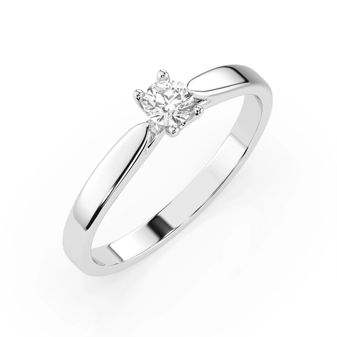 Solitaire Ring (Round), 0.15 ct — 101-10046(3.4) - Prestige Stones