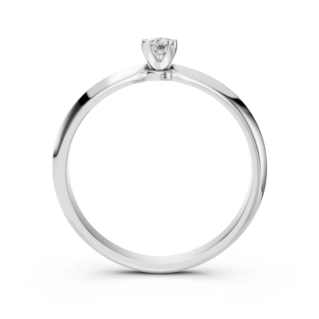 Solitaire Ring (Round), 0.15 ct — 101-10089(3.4) - Prestige Stones