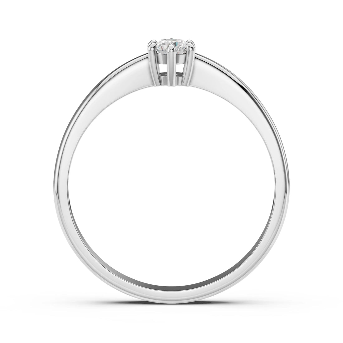 Solitaire Ring (Round), 0.15 ct — 101-10151(3.4) - Prestige Stones