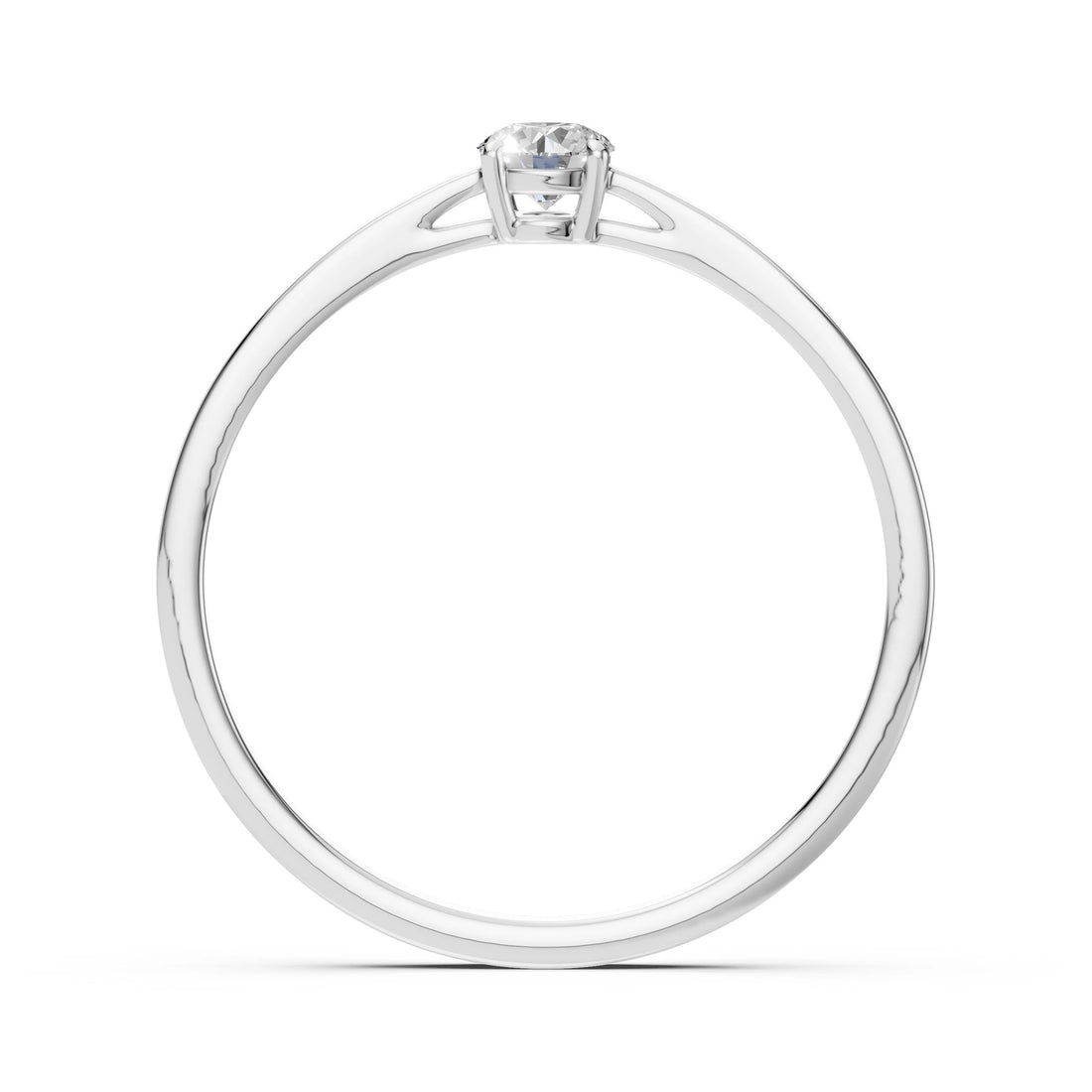 Solitaire Ring (Round), 0.2 ct — 101-10012/1(3.7) - Prestige Stones