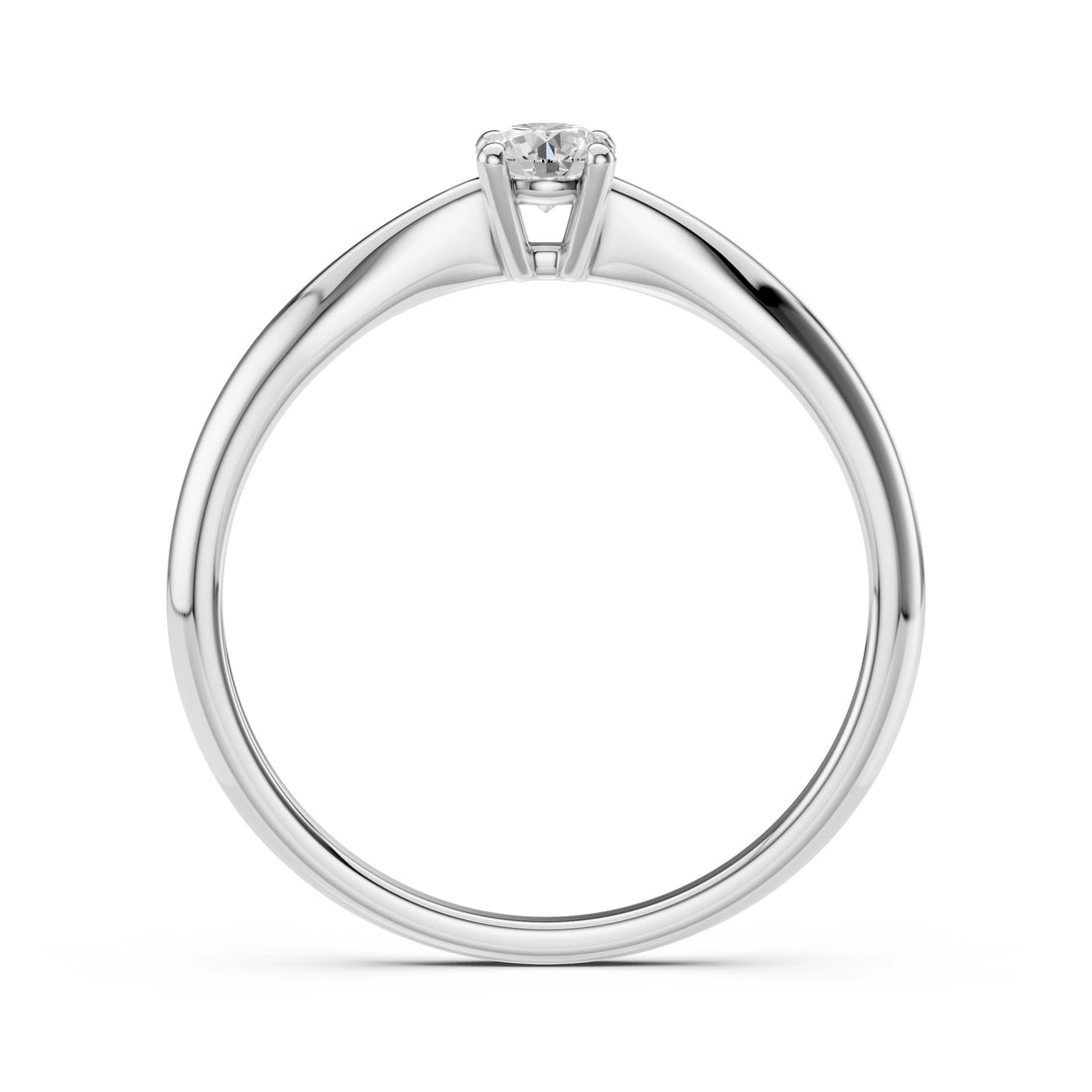 Solitaire Ring (Round), 0.2 ct — 101-10021(3.7) - Prestige Stones