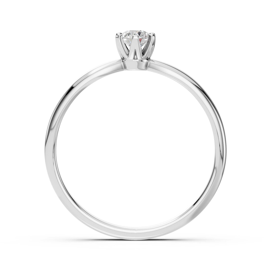 Solitaire Ring (Round), 0.2 ct — 101-10040(3.7) - Prestige Stones