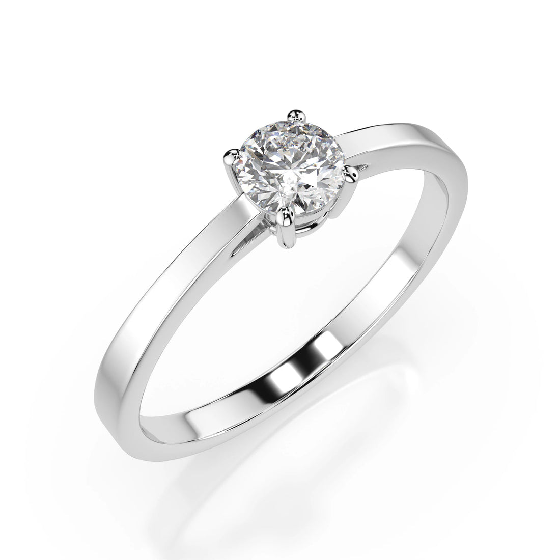 Solitaire Ring (Round), 0.3 ct — 101-10012/1(4.2) - Prestige Stones