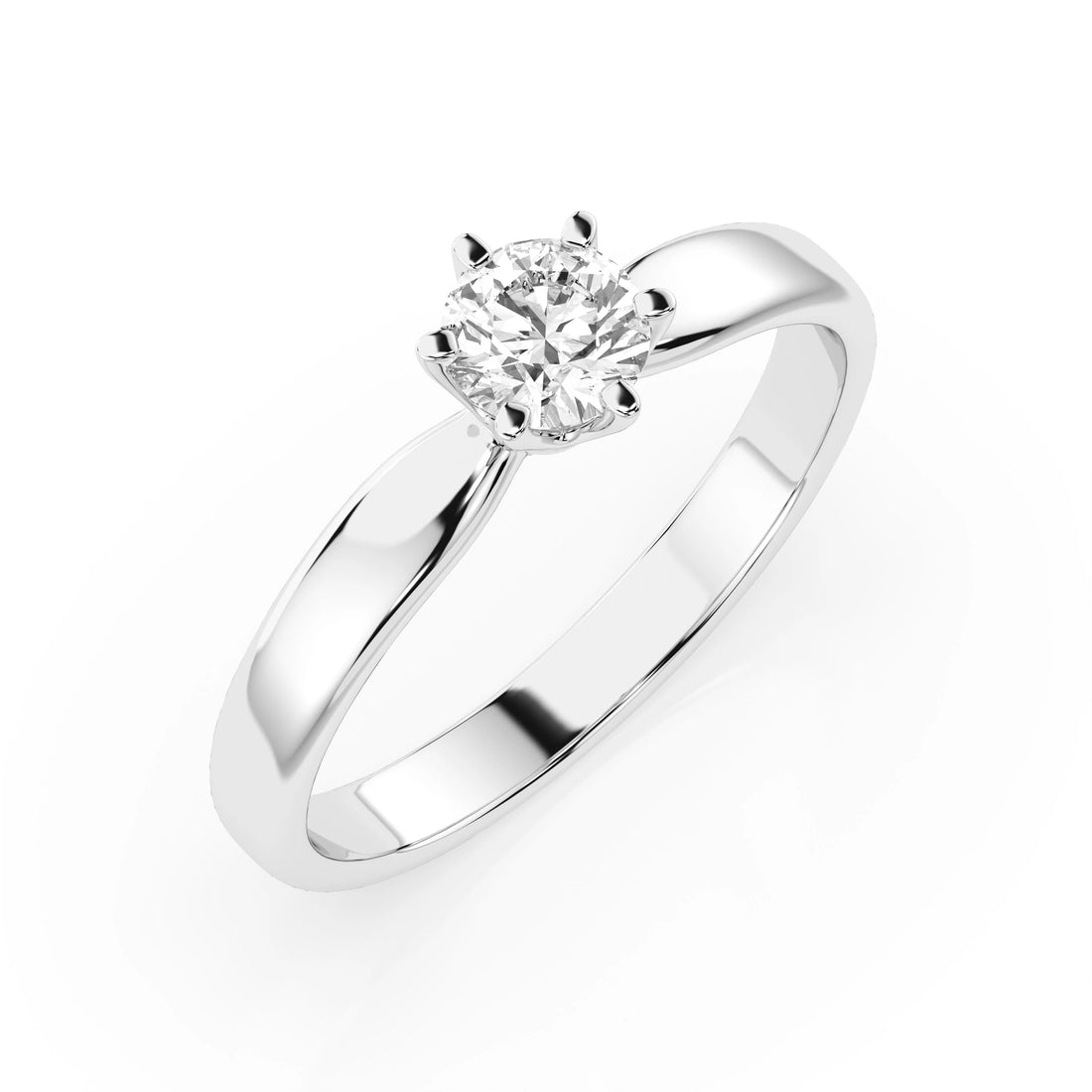 Solitaire Ring (Round), 0.3 ct — 101-10040(4.2) - Prestige Stones