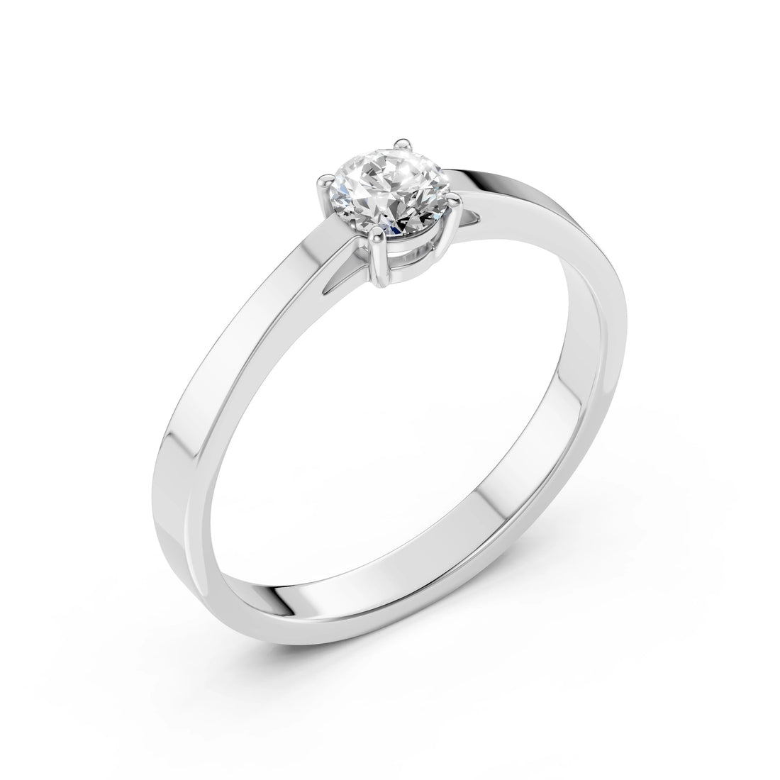 Solitaire Ring (Round), 0.4 ct — 101-10012/1(4.7) - Prestige Stones