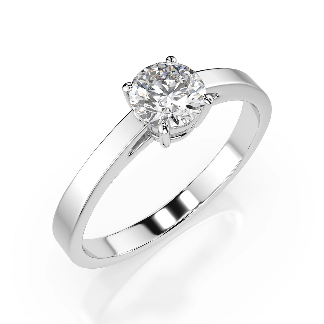 Solitaire Ring (Round), 0.5 ct — 101-10012/1(5.1) - Prestige Stones