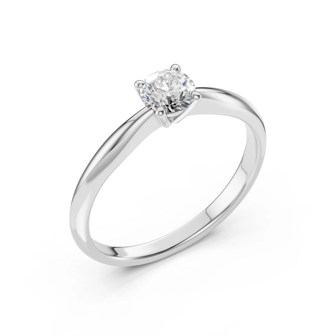 Solitaire Ring (Round), 0.5 ct — 101-10021(5.1) - Prestige Stones