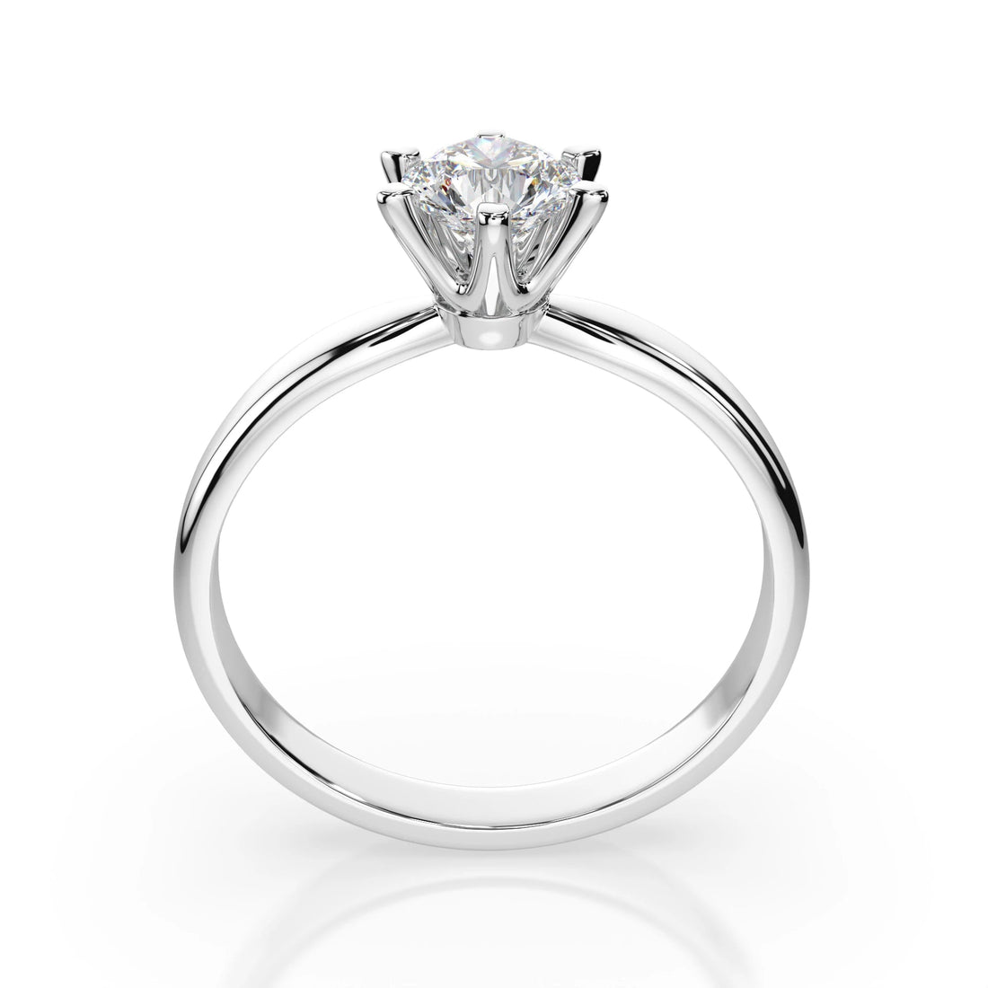 Solitaire Ring (Round), 0.5 ct — 101-10040(5.1) - Prestige Stones